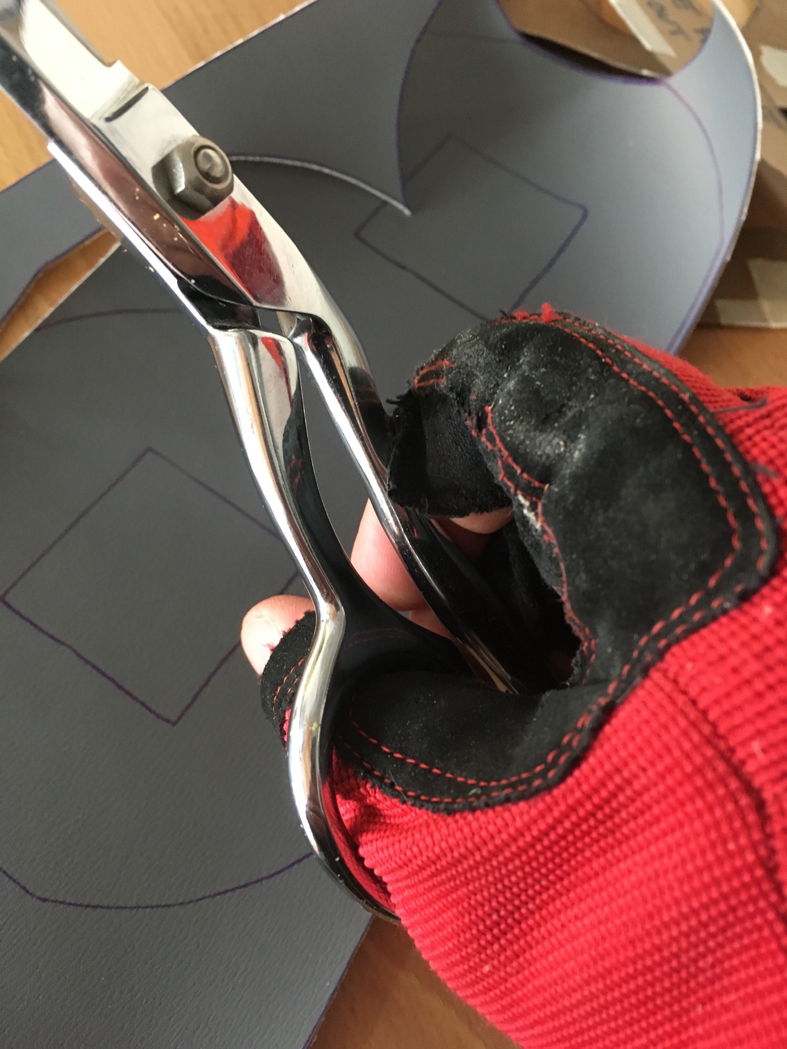 Sewing Reinforcing Patches on Highfield CL340 Dinghy Chaps