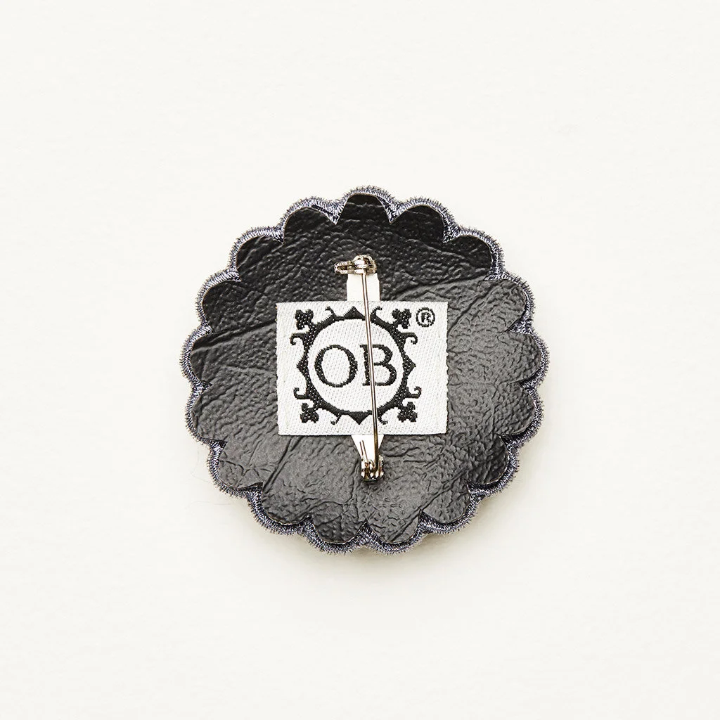 OB Full Bloom embroidered brooch FLBM3 back