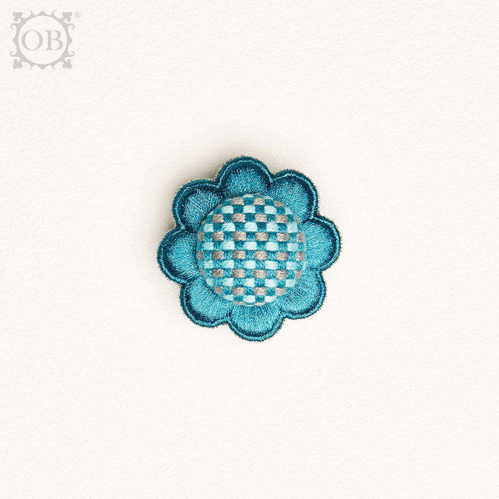 OB Darling Bud embroidered brooch DRL5