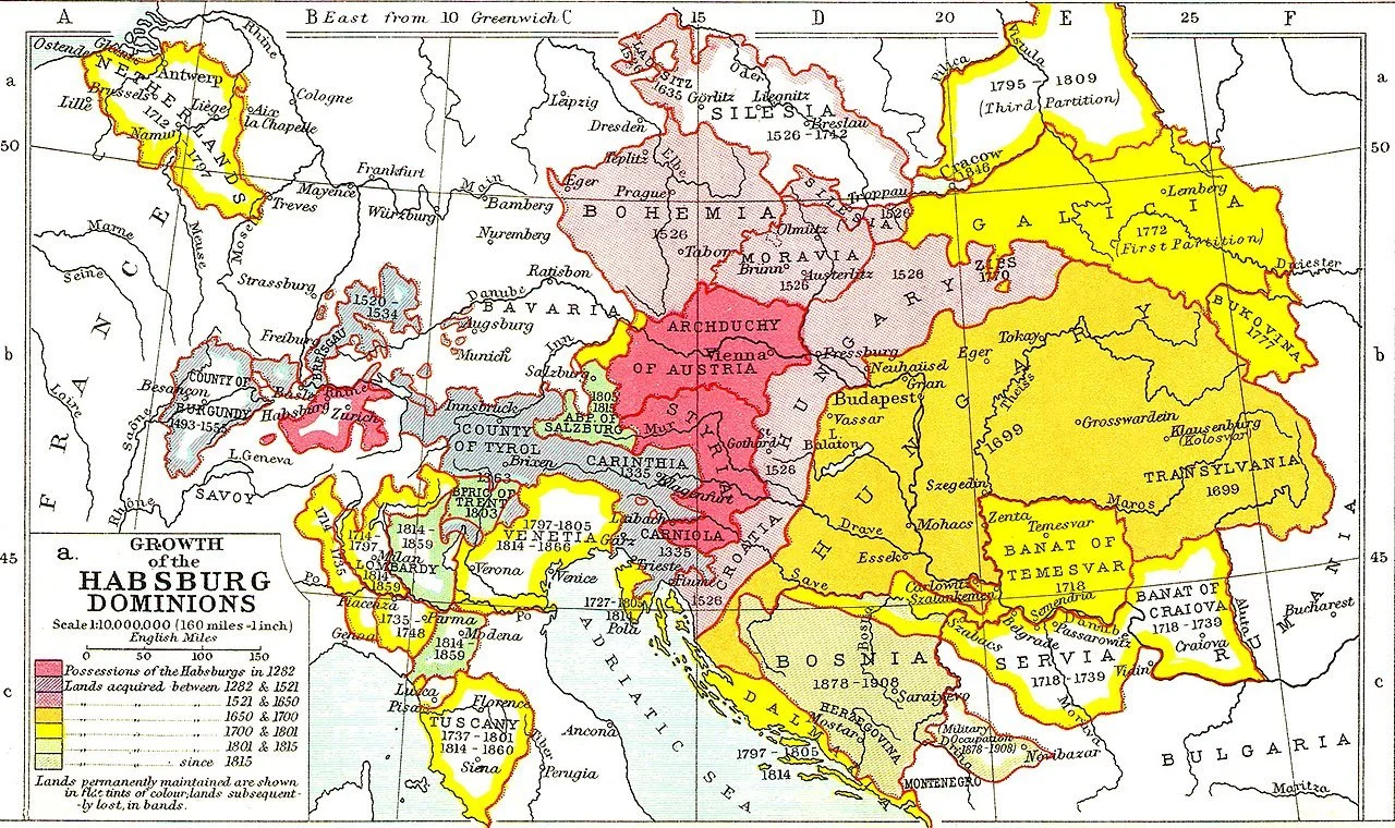 Mapa del Imperio Habsburgo