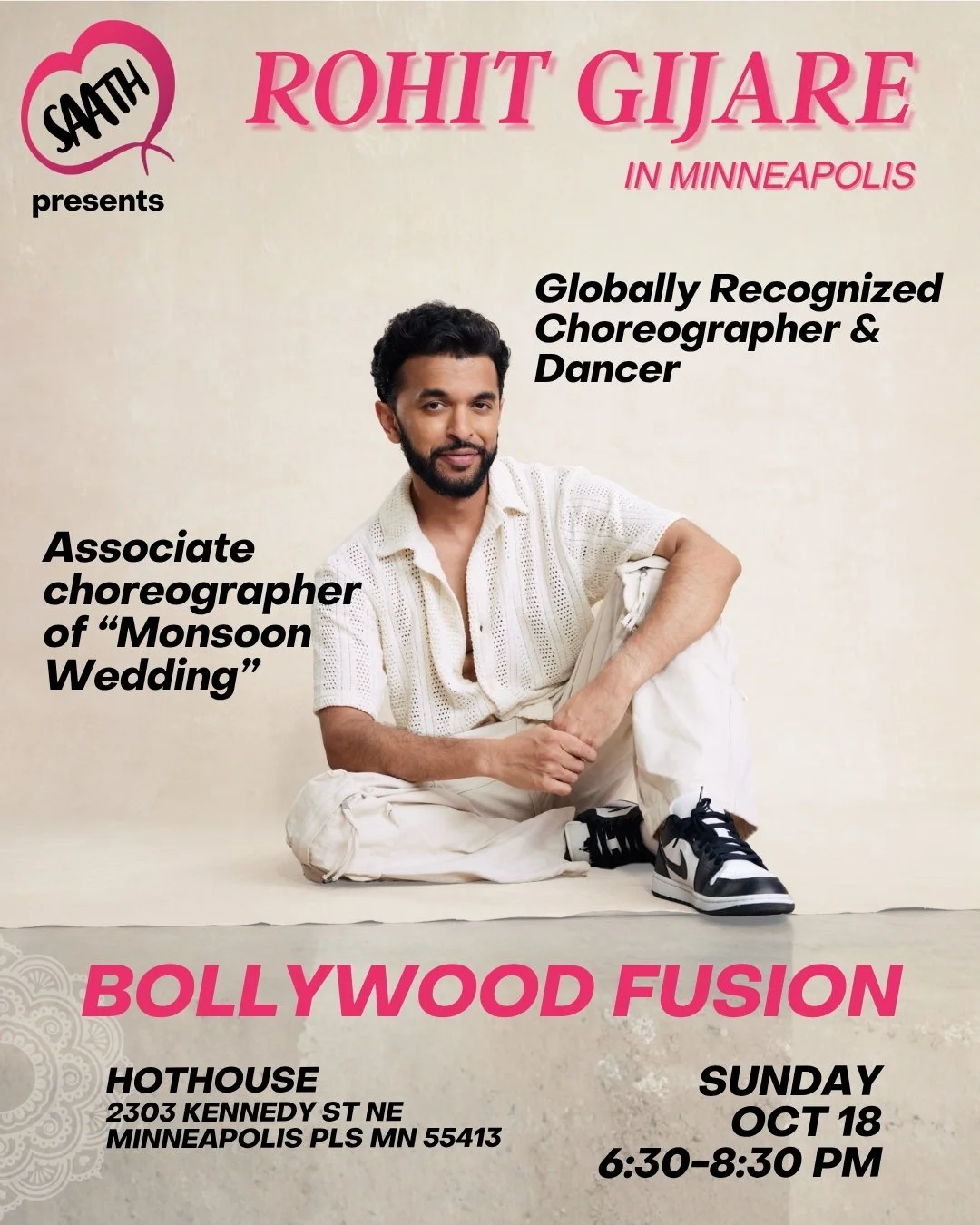 Bollywood Fusion Dance Workshop with Rohit Gijare