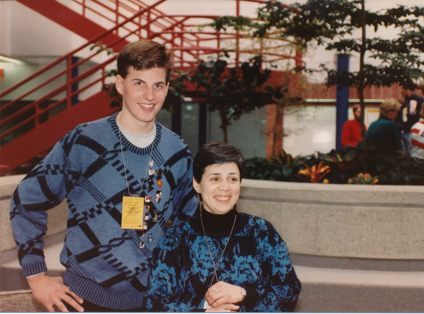 Jeff with Irina Rodnina, Olympic Gold Medalist, 1988