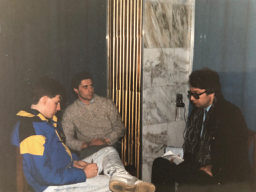 Jeff being interviewed in Leningrad, 1988