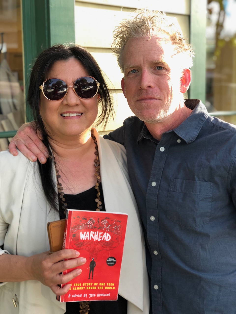 Ayn and Sam Gailey outside Darvill's Bookstore