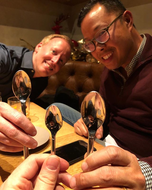 Two great guys but my spoon is too small.