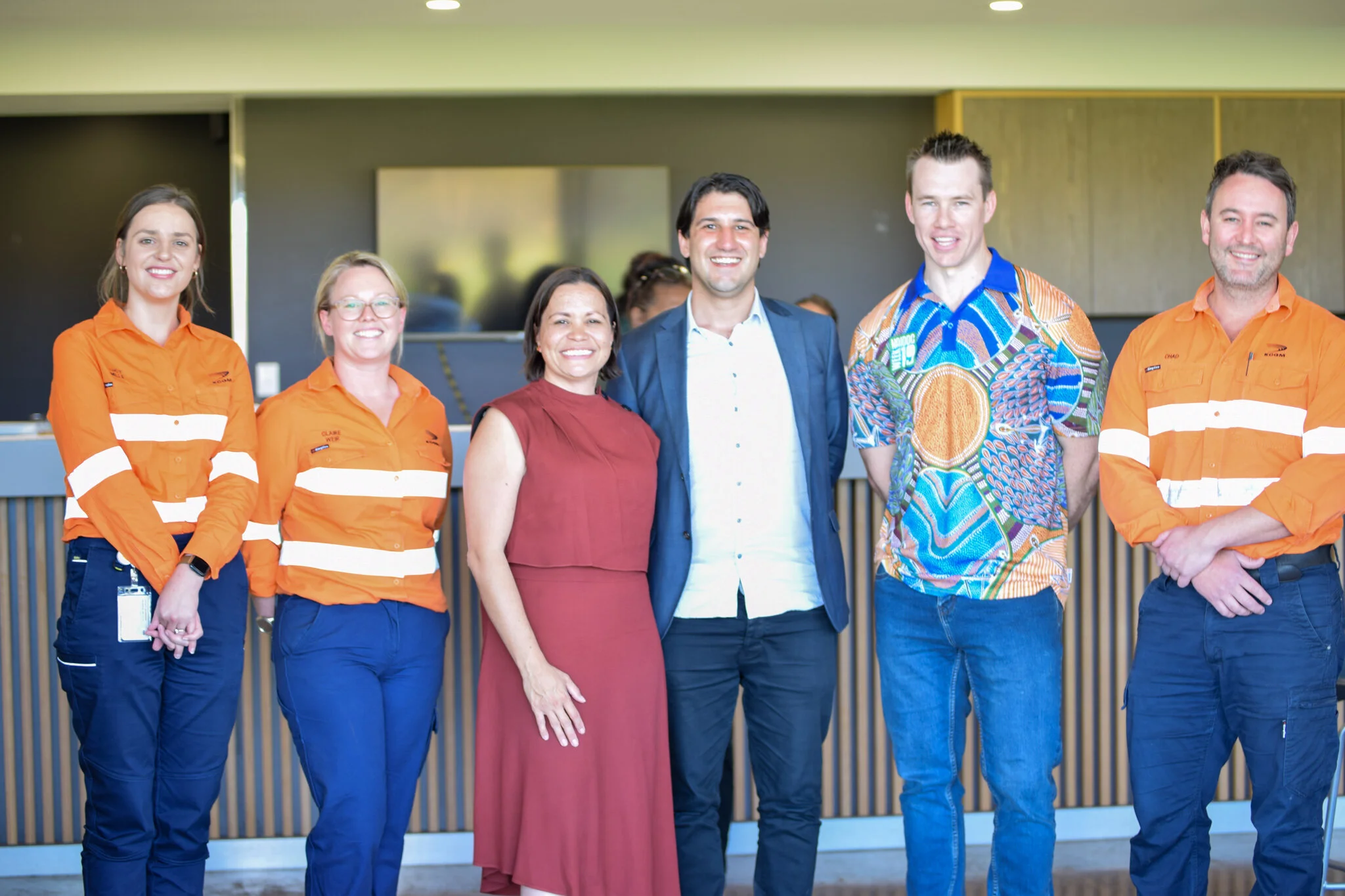 Kai Rho Director and Chairperson of GABC, Rowena Leslie with GABC Vice Chair and IMG Director Judd Harris, and GABC Launch Sponsors DM Roads and KCGM.