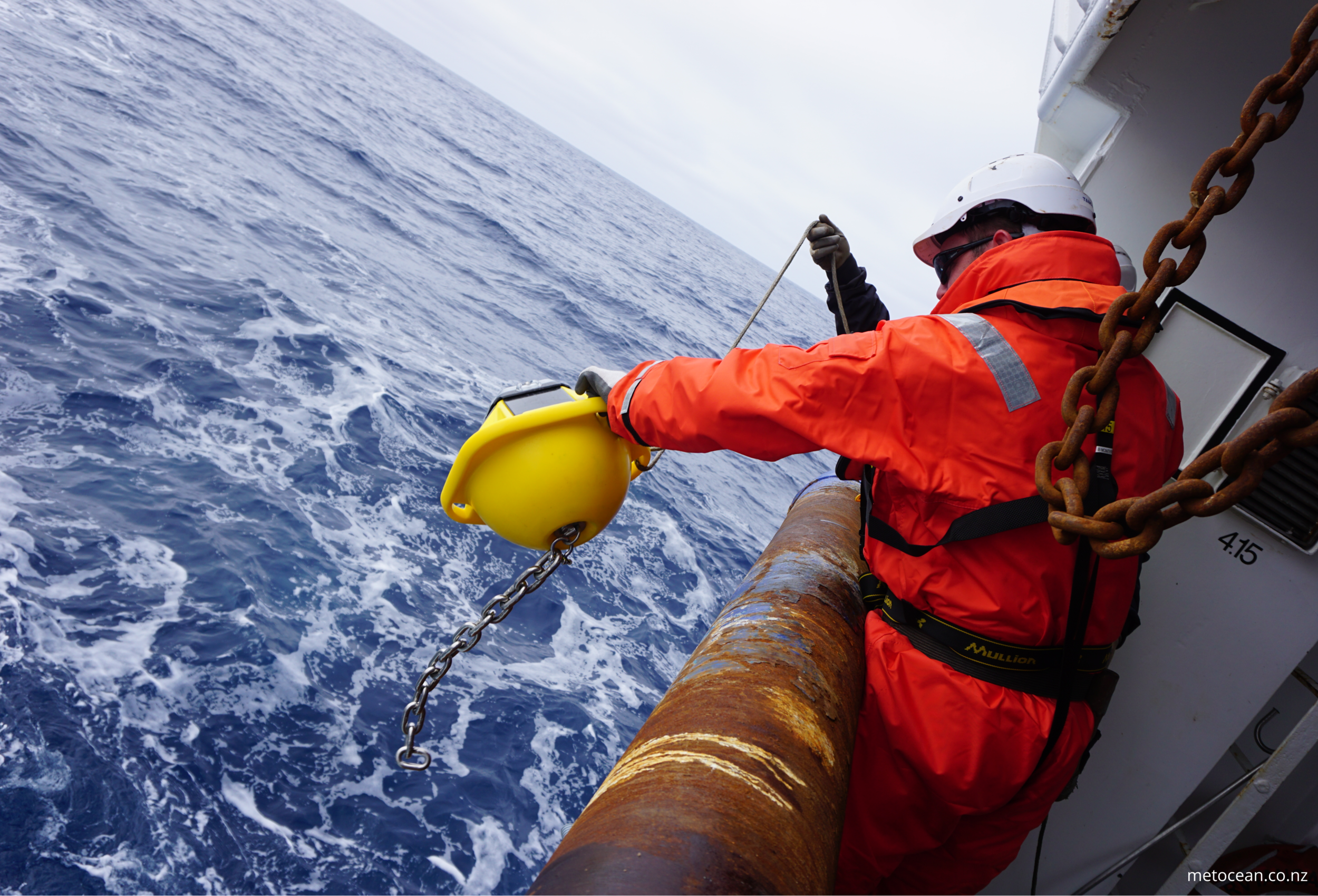 The wave buoys (Spotters) deployment. Photo: Aitana Forcén-Vázquez.