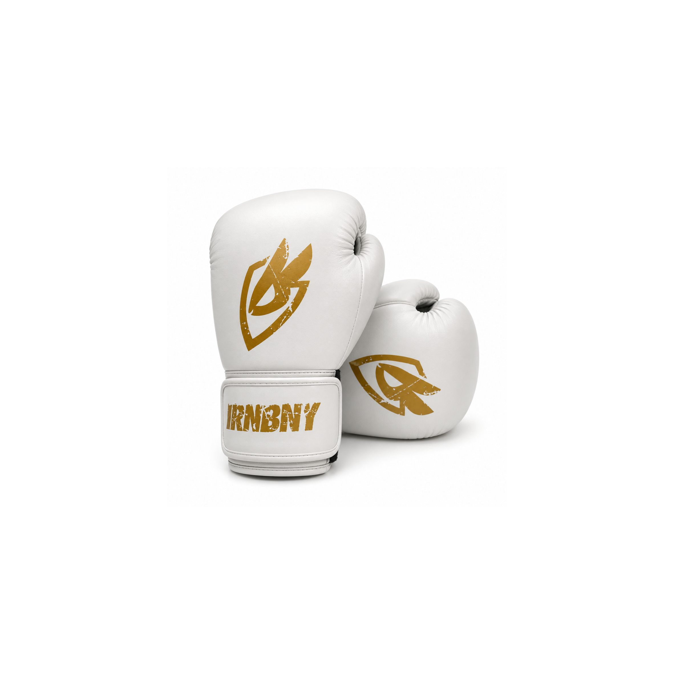 16oz IRNBNY Boxing Gloves White/Gold