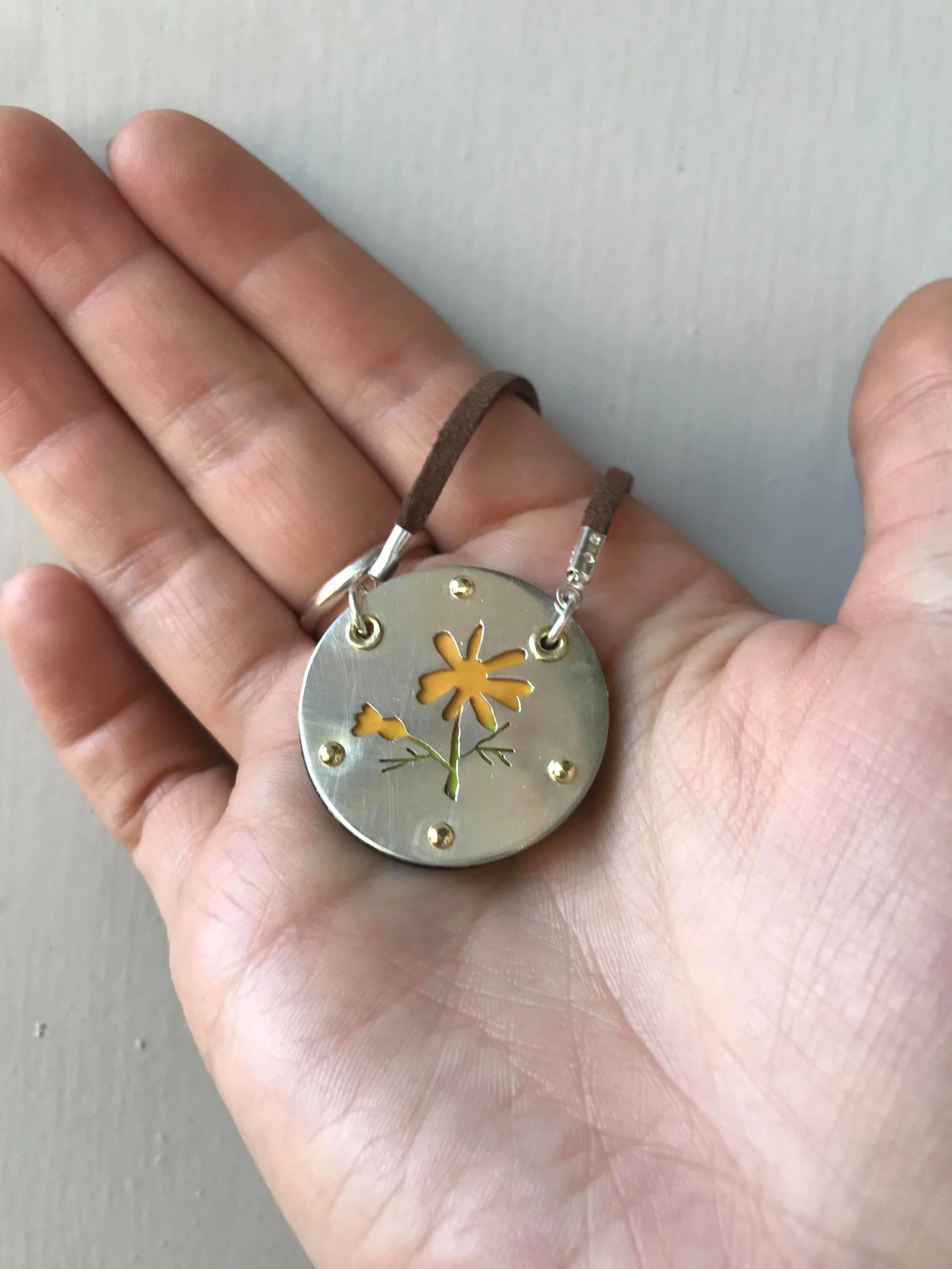 Bush Sunflower Bloom Pendant