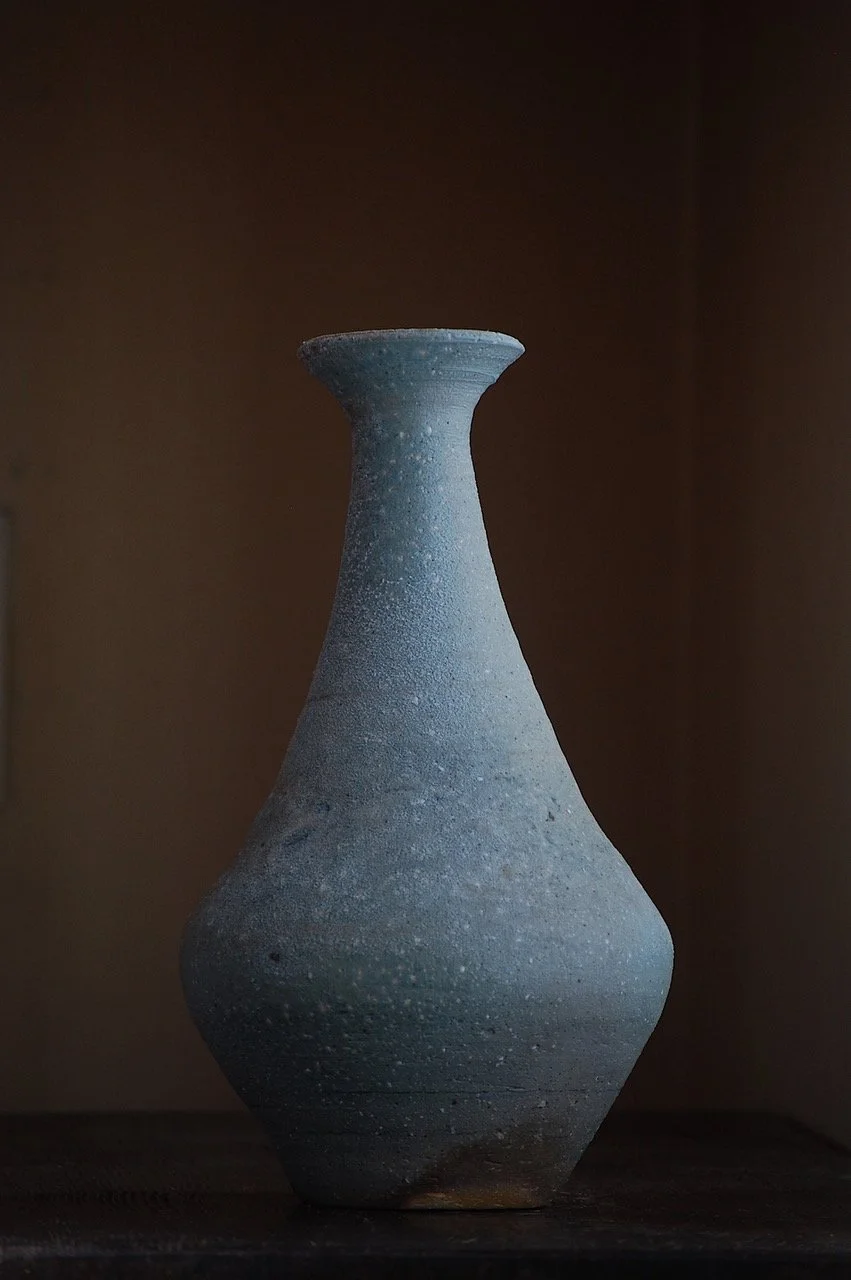 窯変鶴首壺