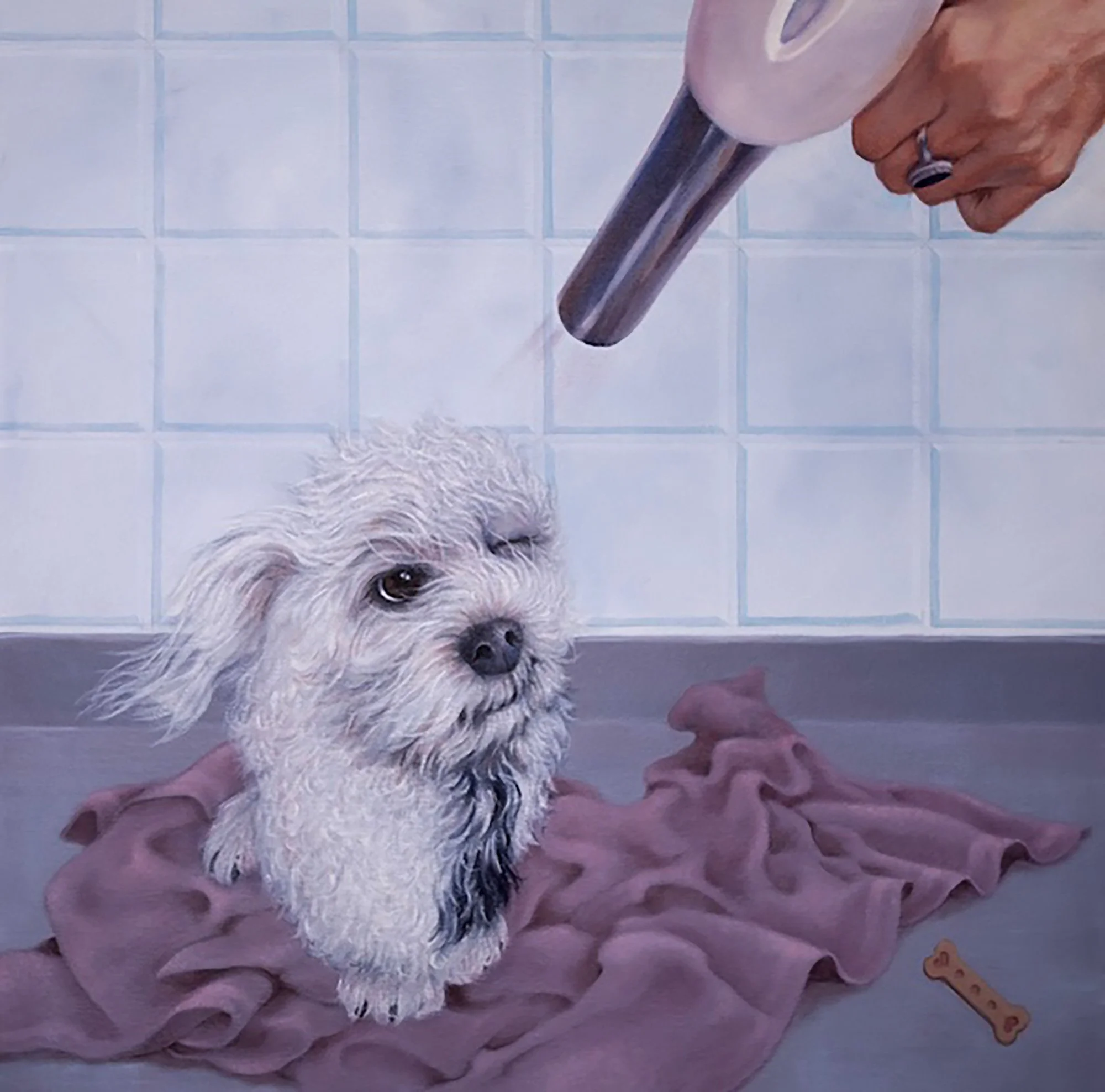 Lilly had a bath