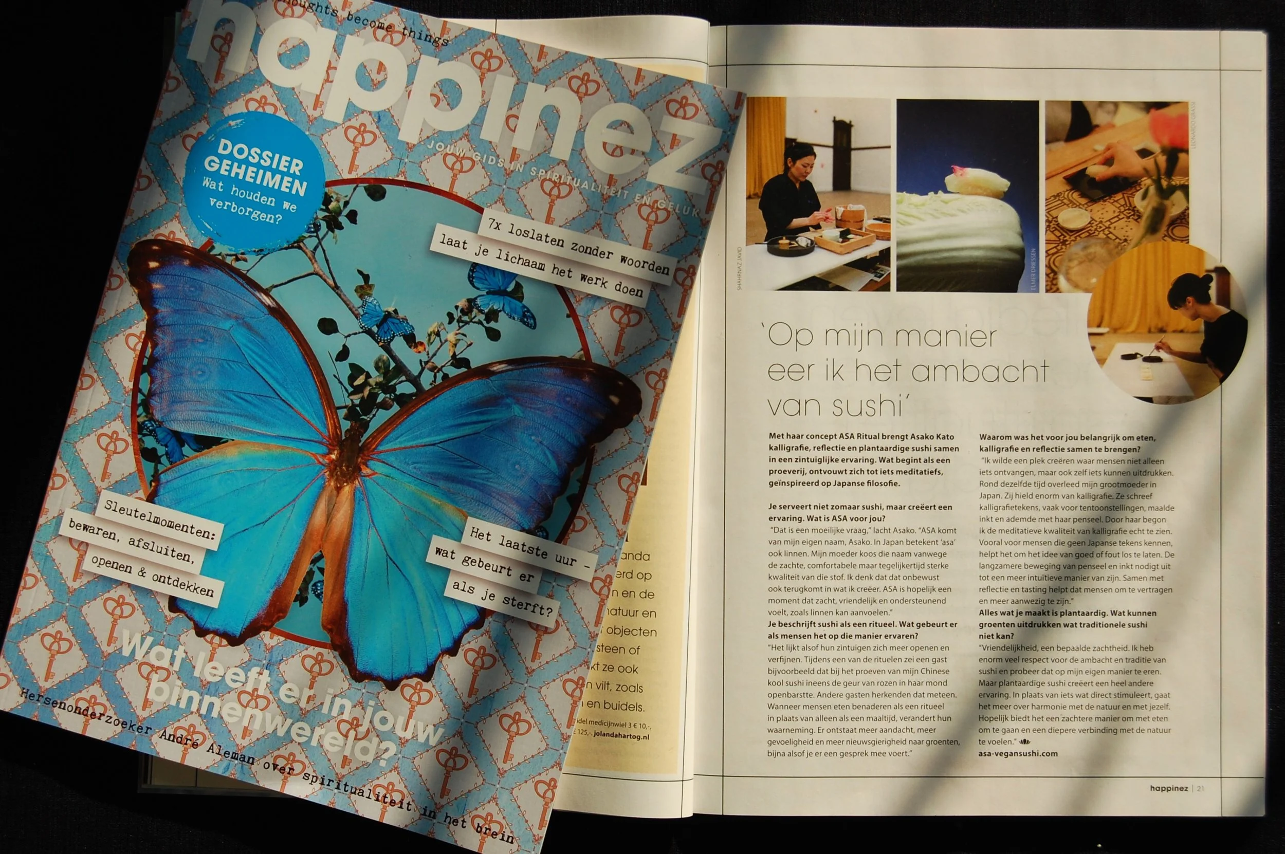 HappiHappinez magazine feature on ASA Ritual"