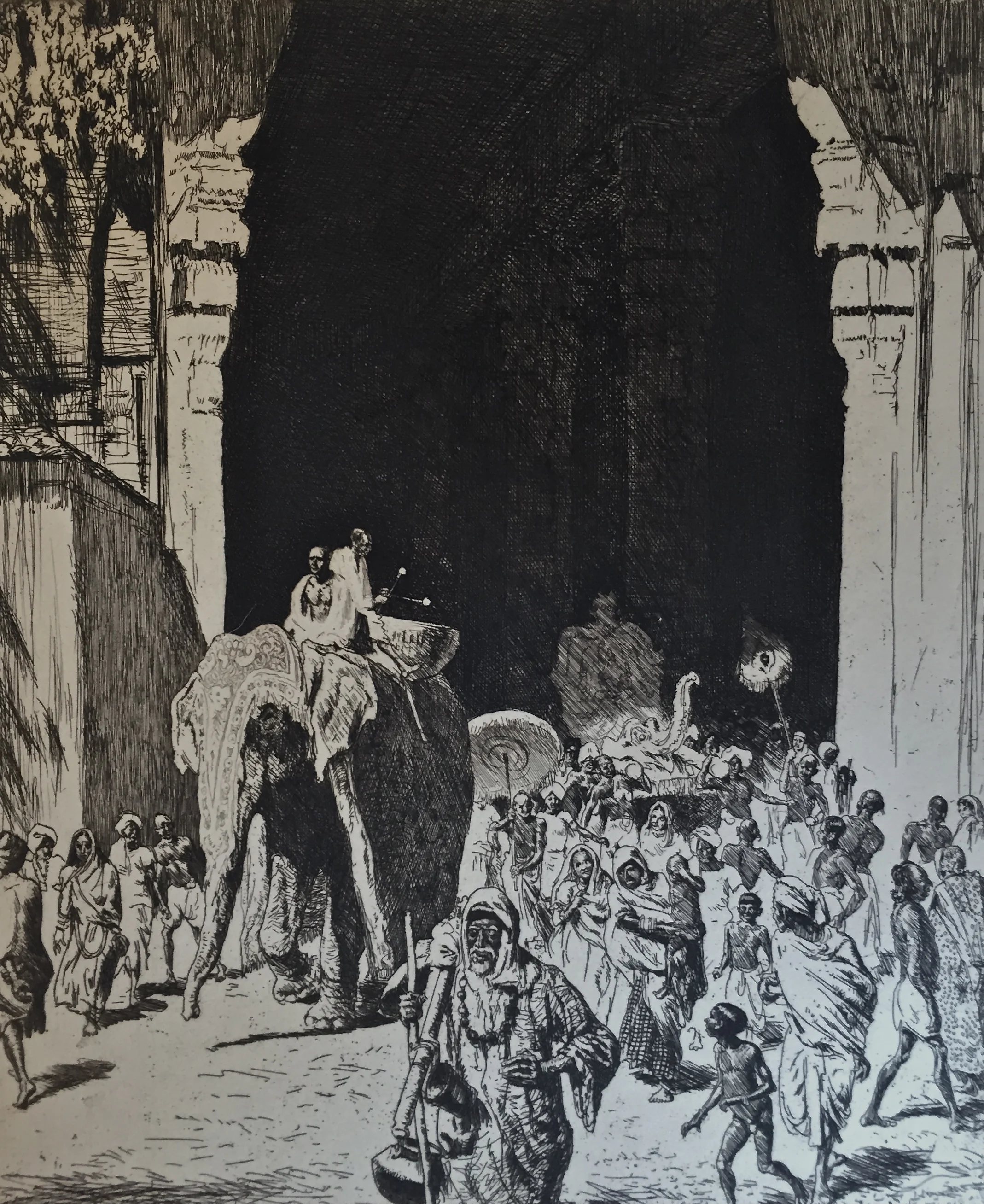 Lionel Lindsay | A Temple Entry Madura 1930