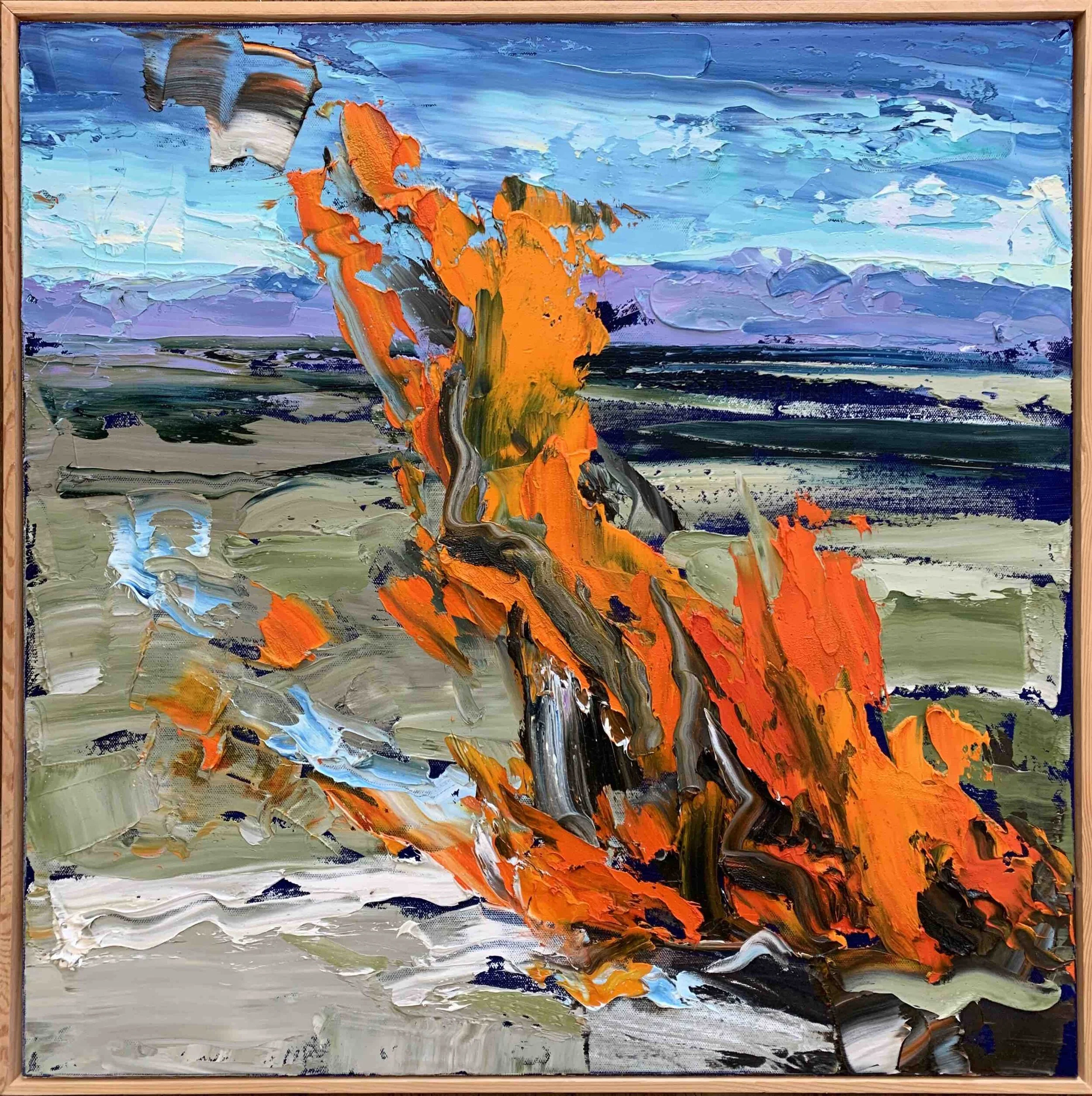 Rowen Matthews | Fire on The Plain Study | SOLD