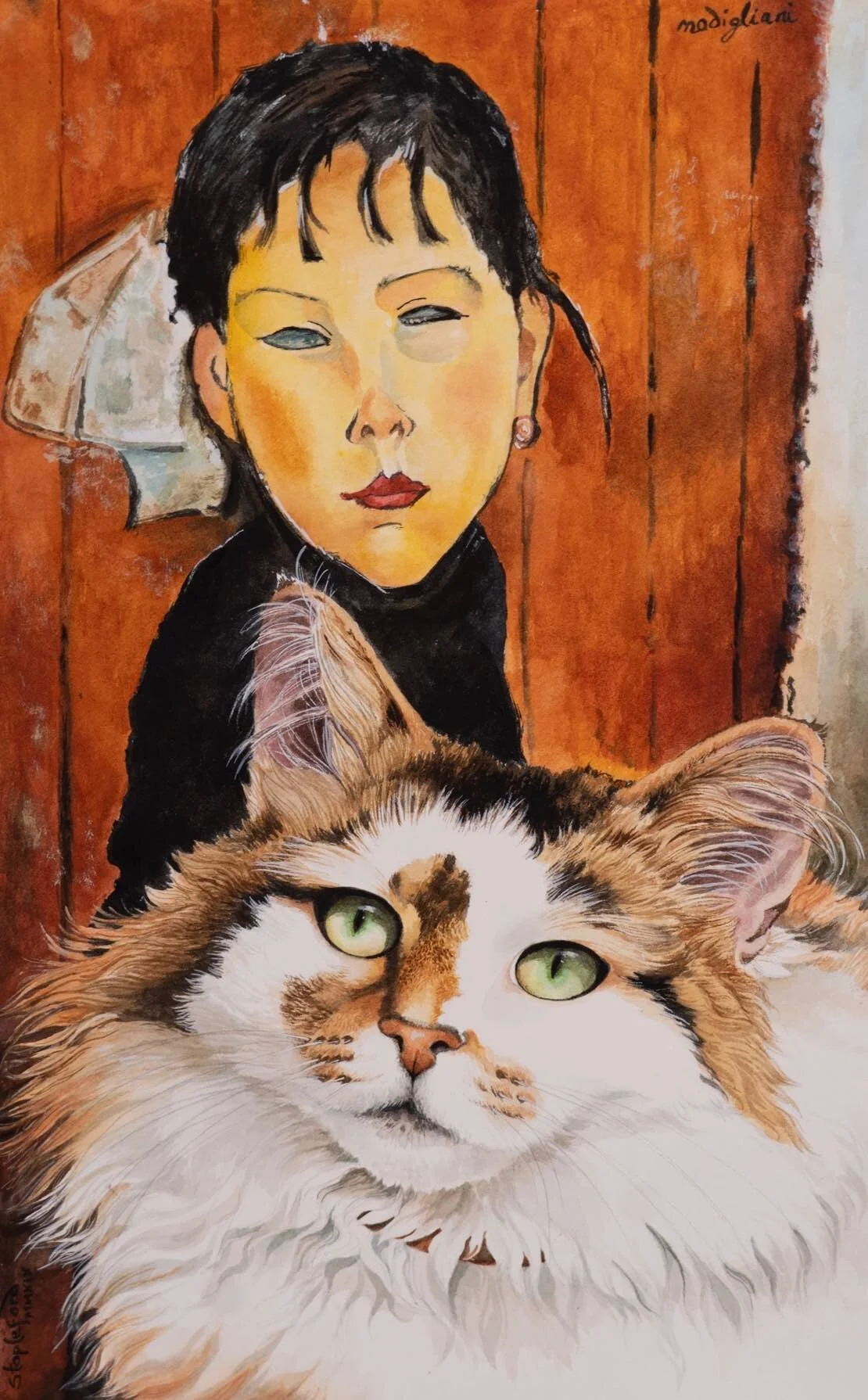 Jane Stapleford | Kismet and Marie in Modigliani's Studio | SOLD