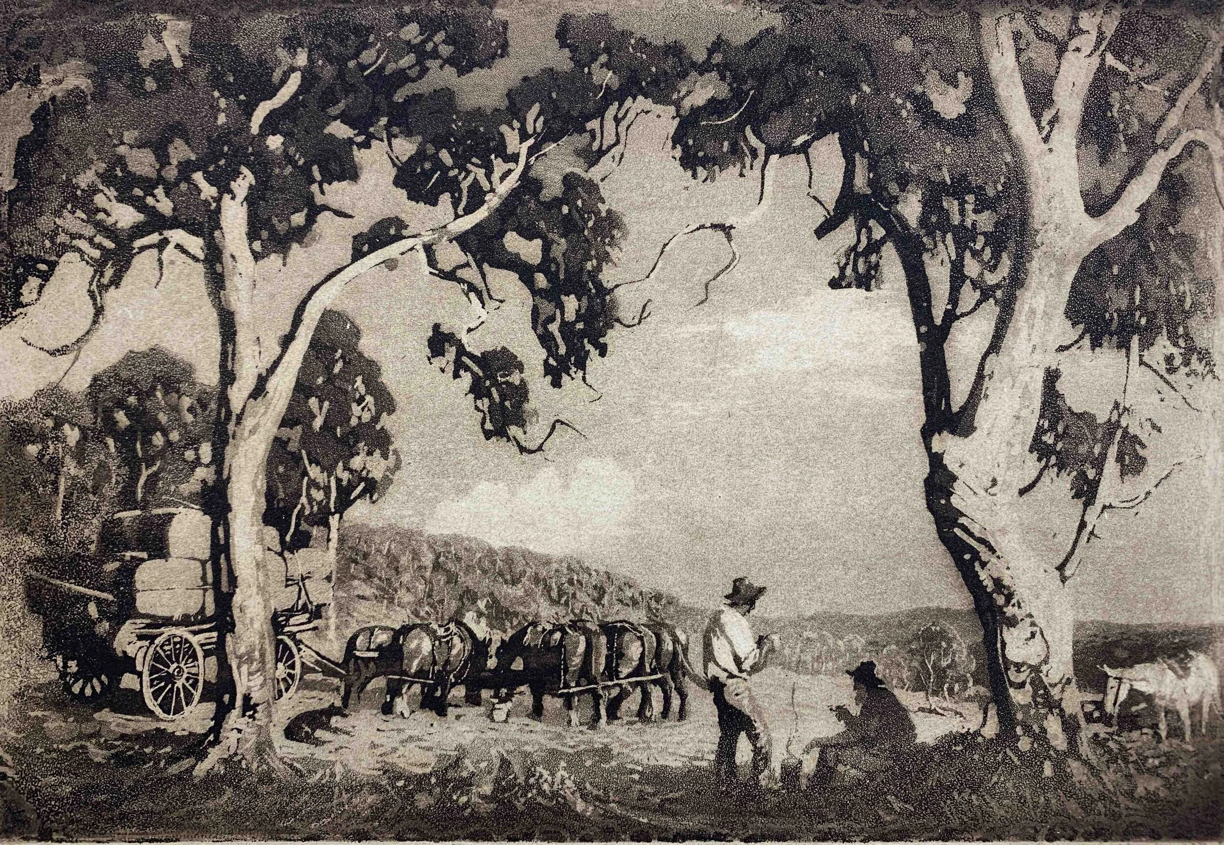 Lionel Lindsay | The Teamsters 1923 | SOLD
