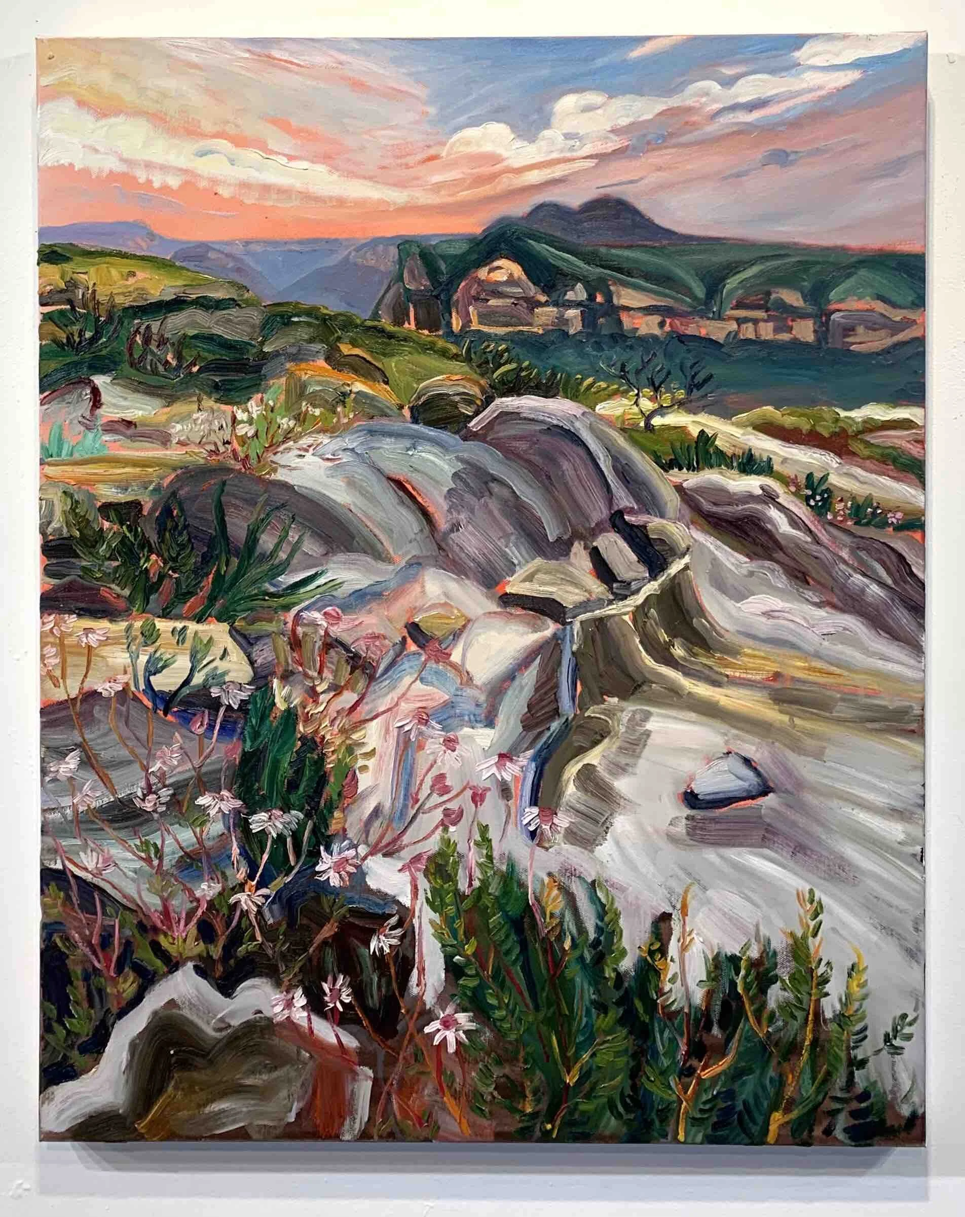Rachel Hannan | Rocky Waves and Pinks | SOLD