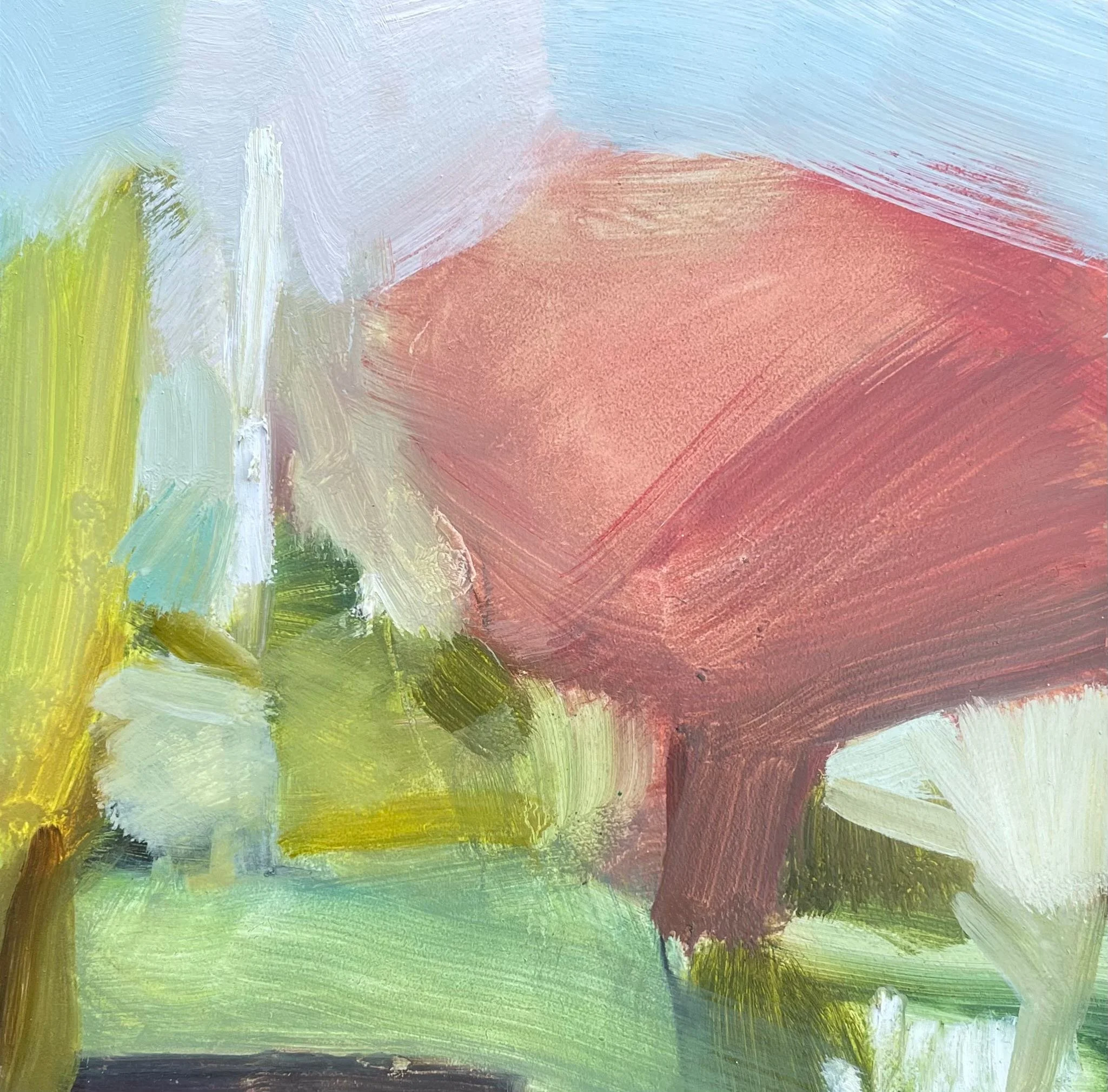 Jane Canfield | Forest with Blossom Tree | SOLD