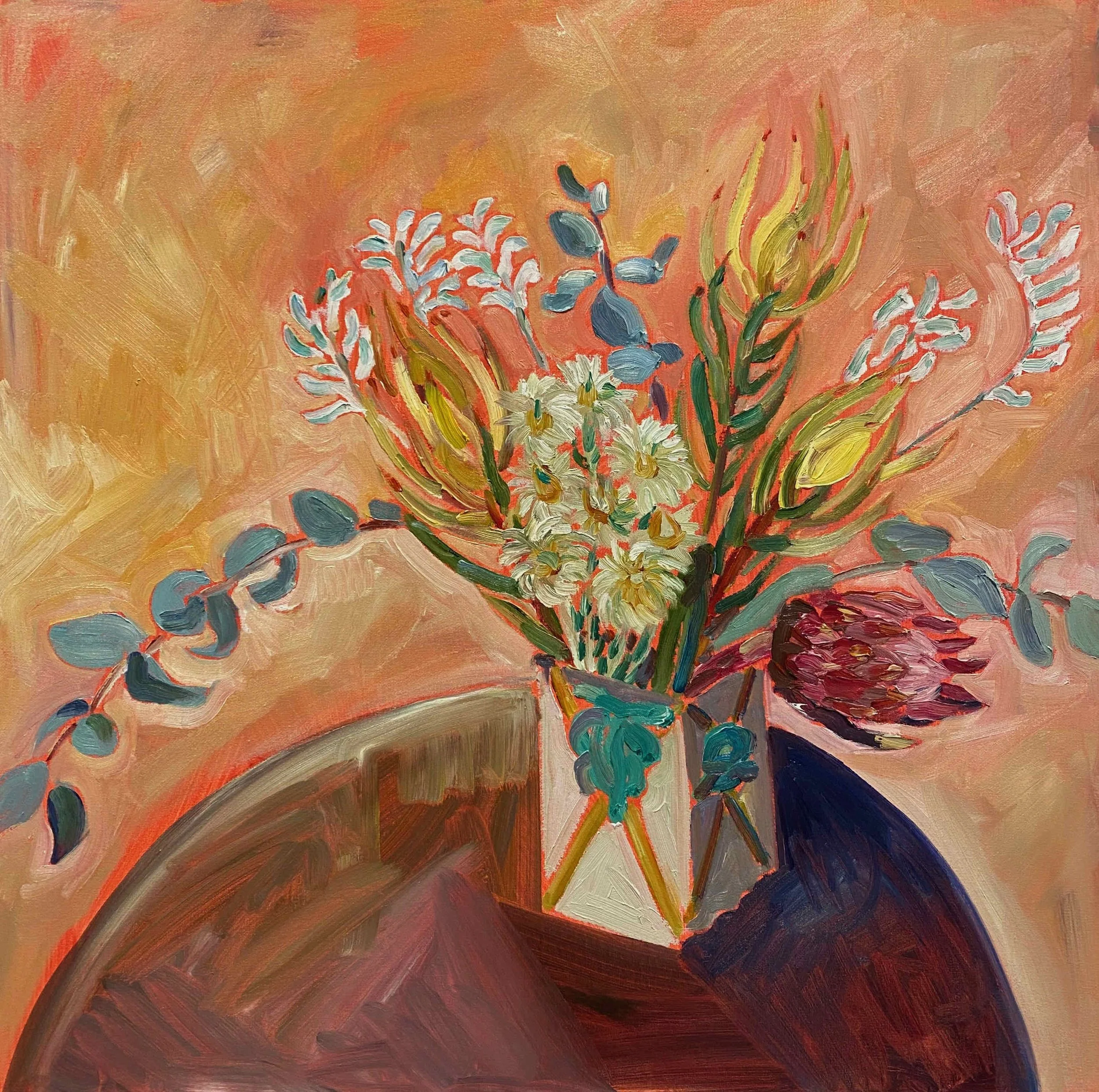 Rachel Hannan | Woolly Bush and Protea's | SOLD