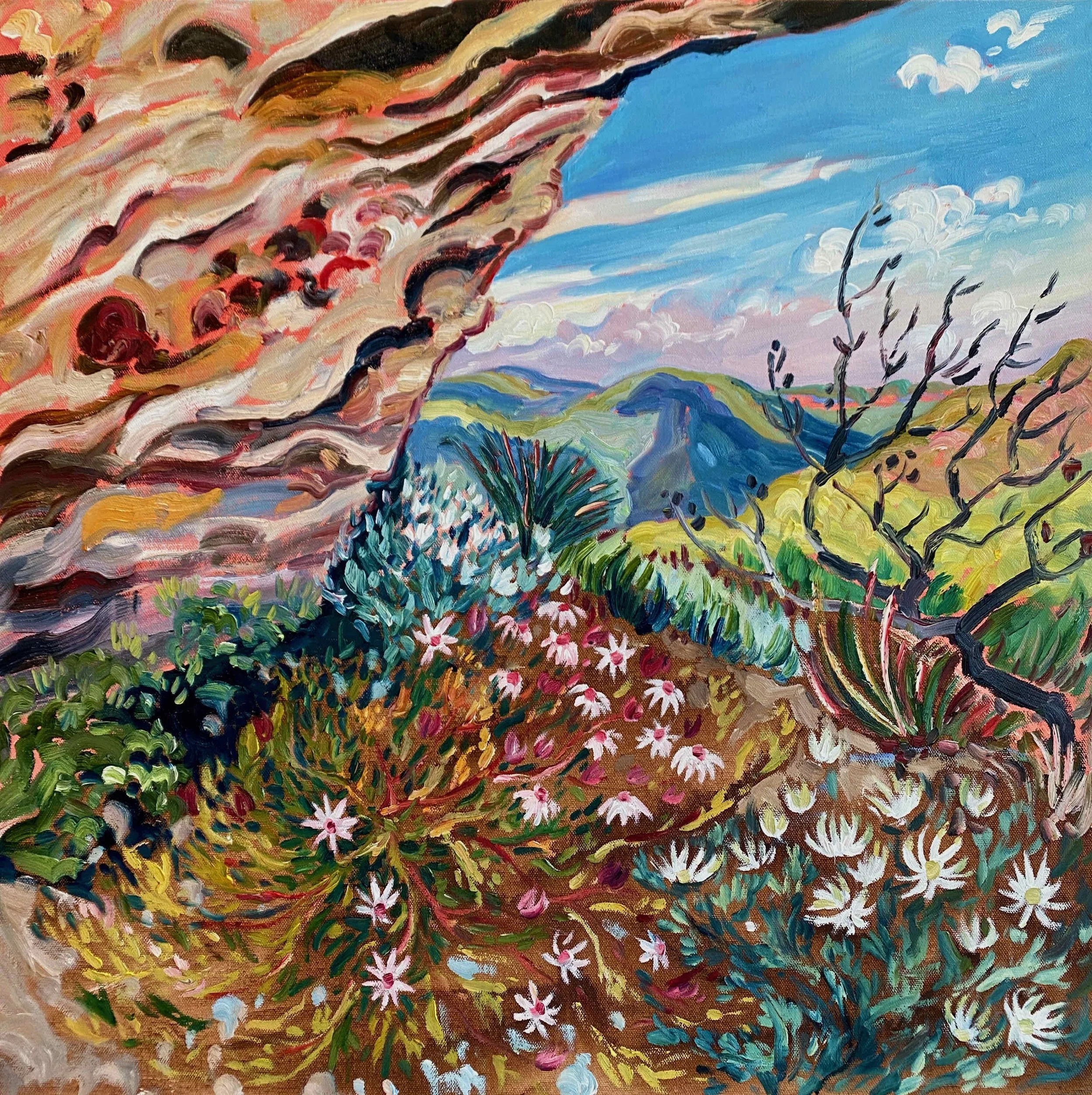 Rachel Hannan | Blooming Under the Cliff | SOLD