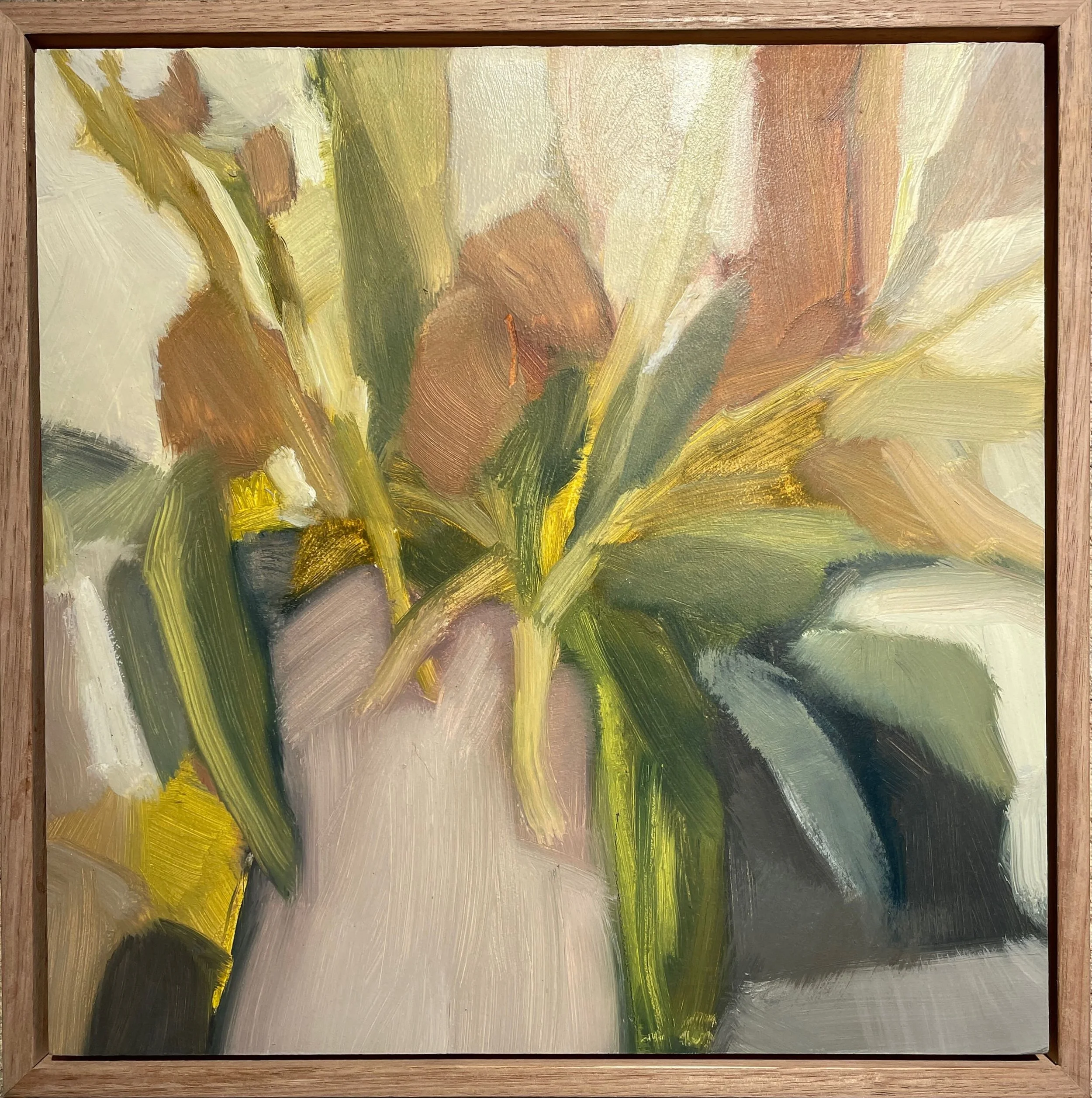 Jane Canfield | Green + Yellow Flowers | SOLD