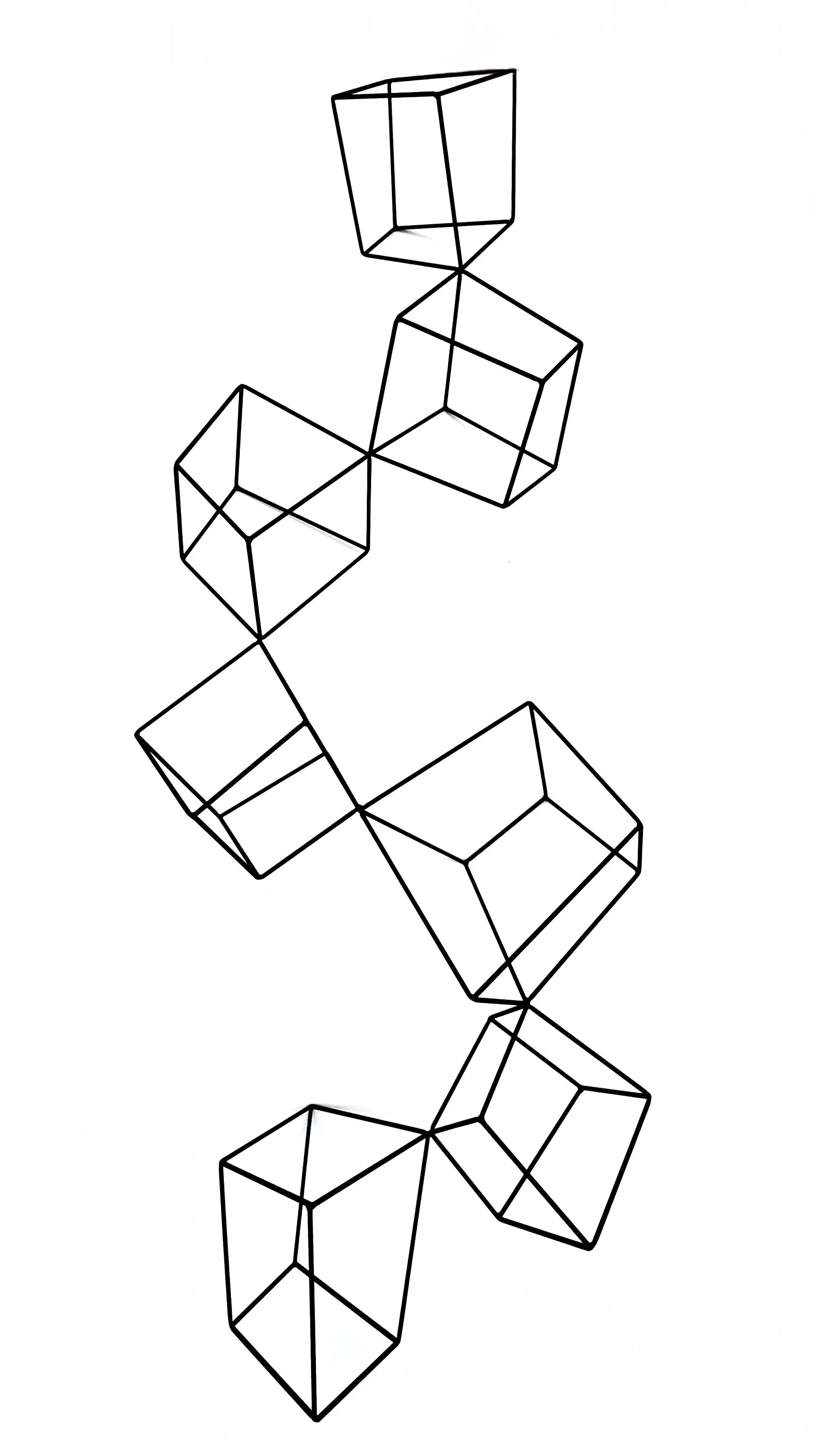 Morgan Shimeld |  Cube Formation Black | Mini  (7 squares) | SOLD