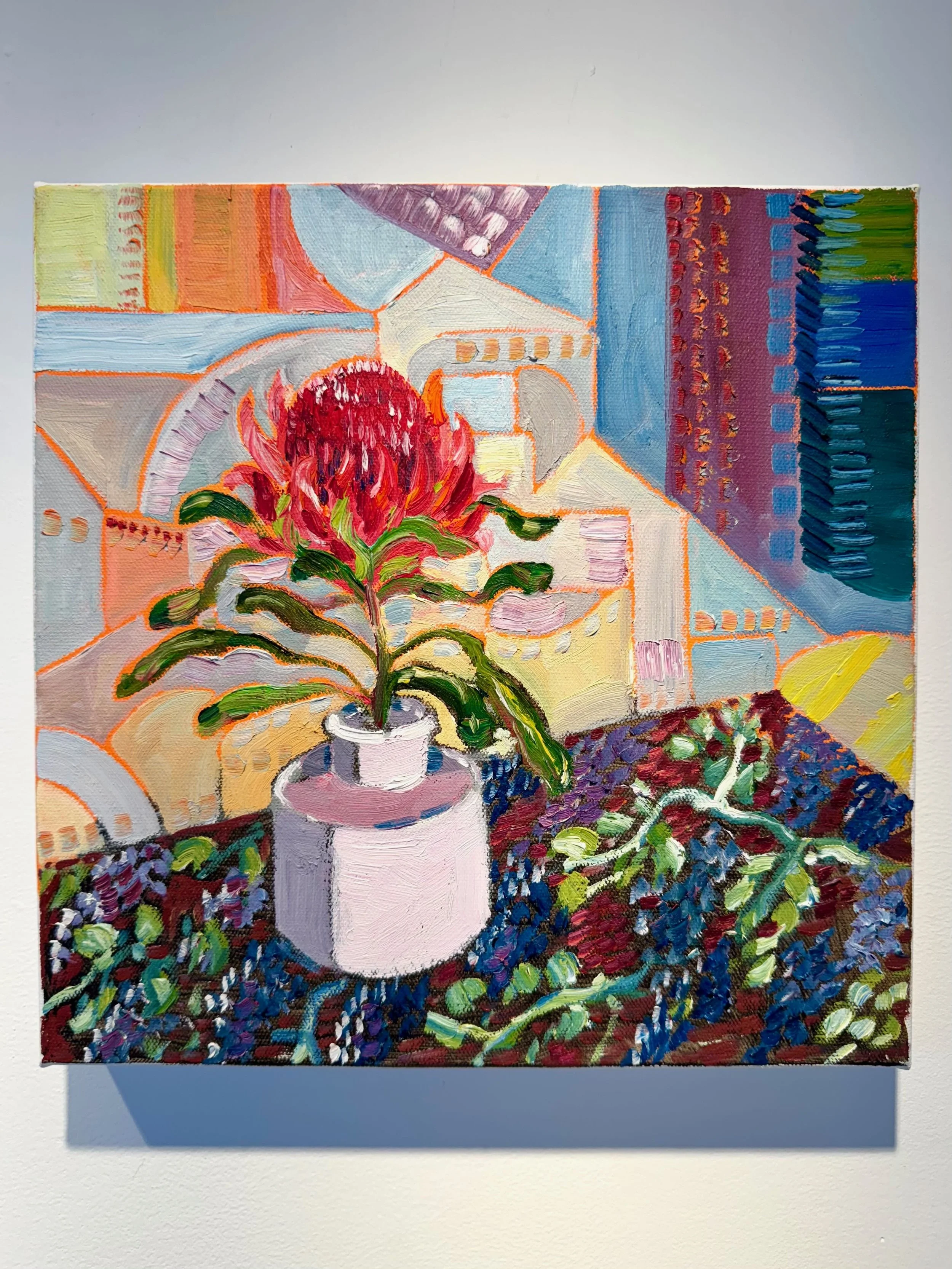 Rachel Hannan | Waratah On Wisteria