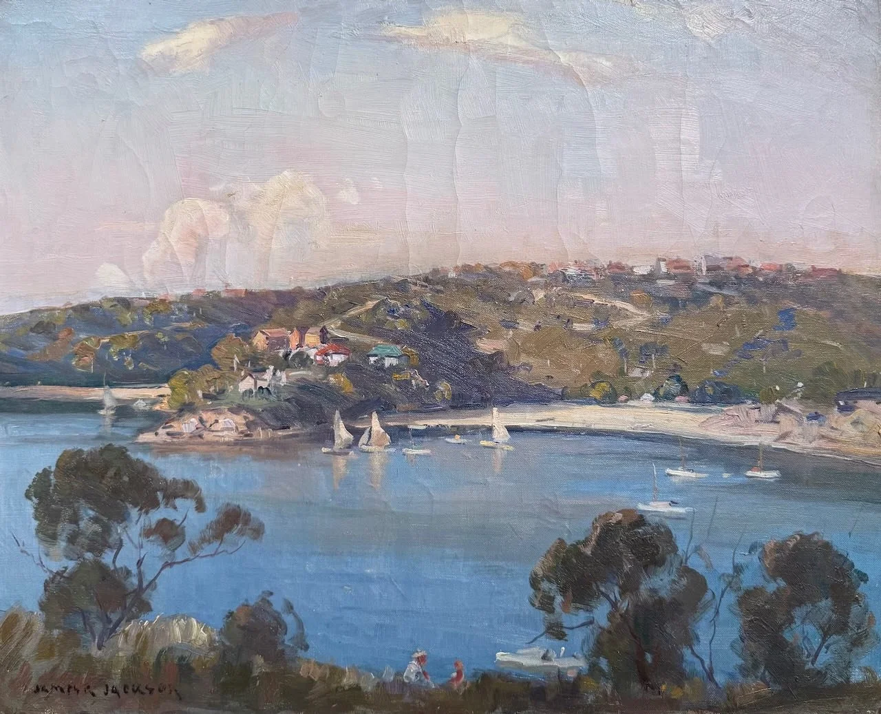 James R Jackson | Shadowed Hills - Sydney Harbour c1930