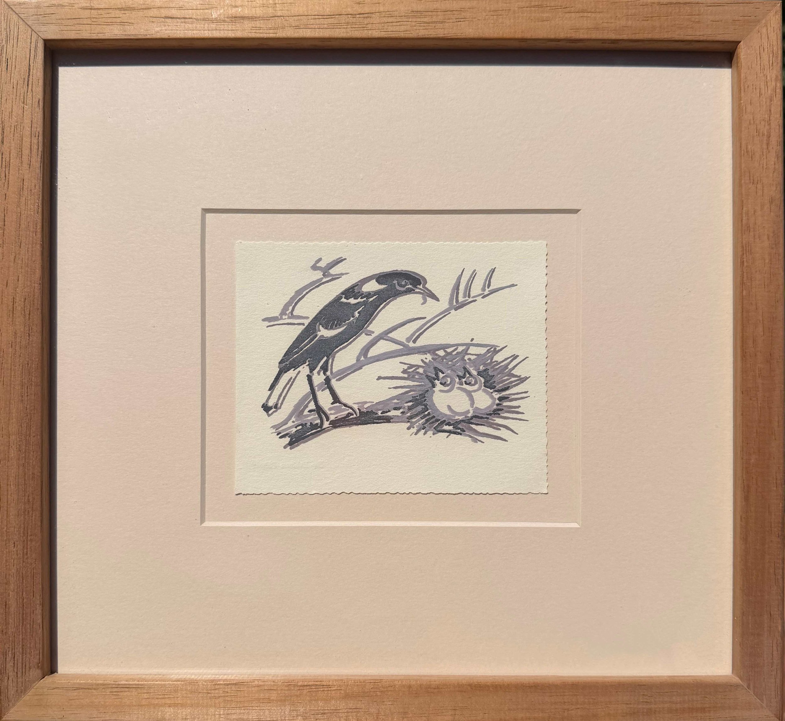 Ethleen Palmer | Magpie and Chicks c1950 