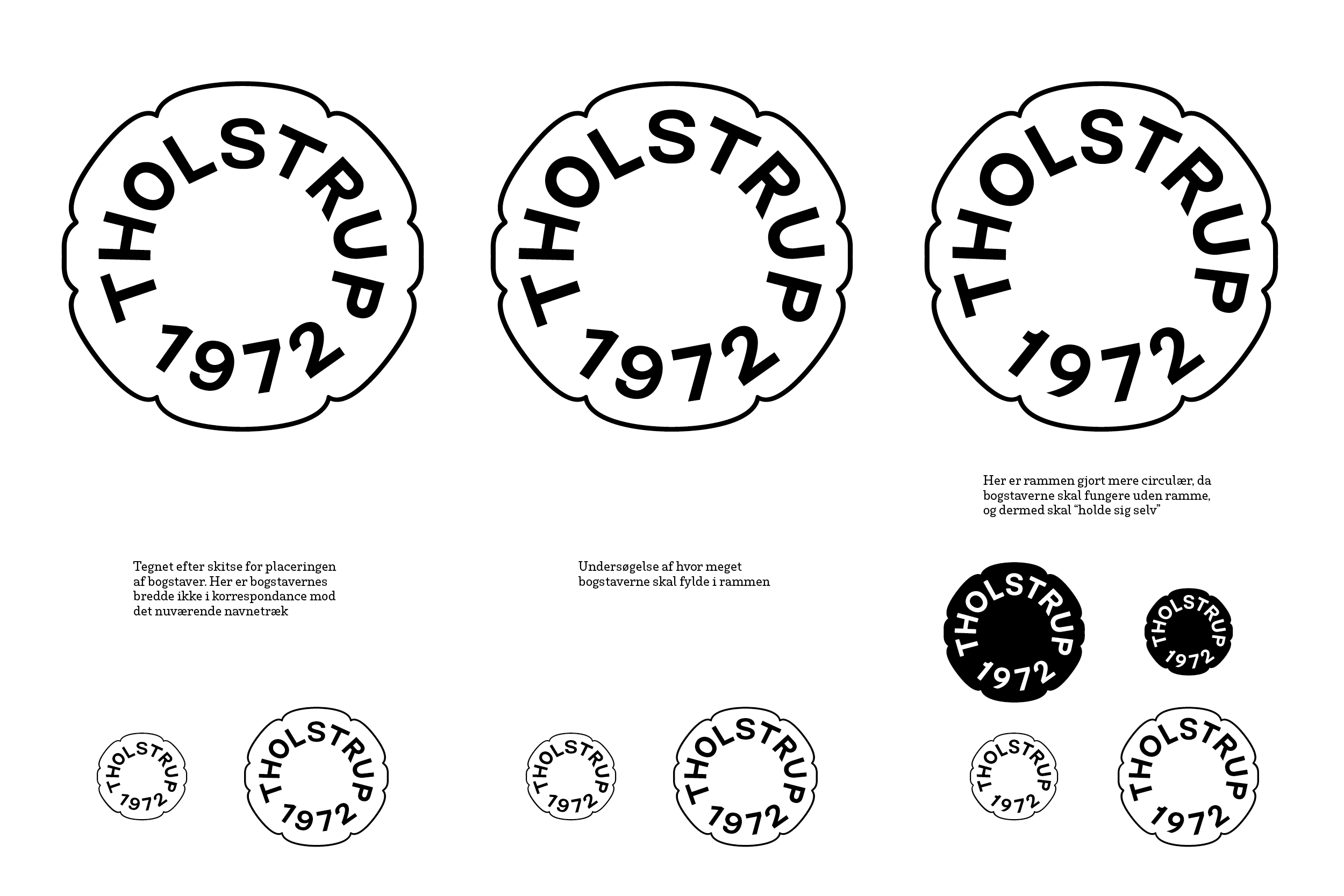  »In the testing fase we look at how small or large it will be used to balance the size of the letters, to assure legibility« 