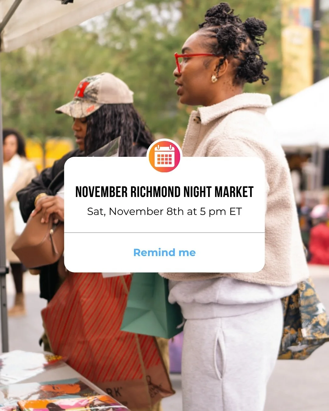 Thank you to everyone who joined us for another Richmond Night Market! The energy, the music, the artistry, it all comes together because of you.

We&rsquo;re keeping the momentum going; mark your calendars for the next market on Saturday, November 8