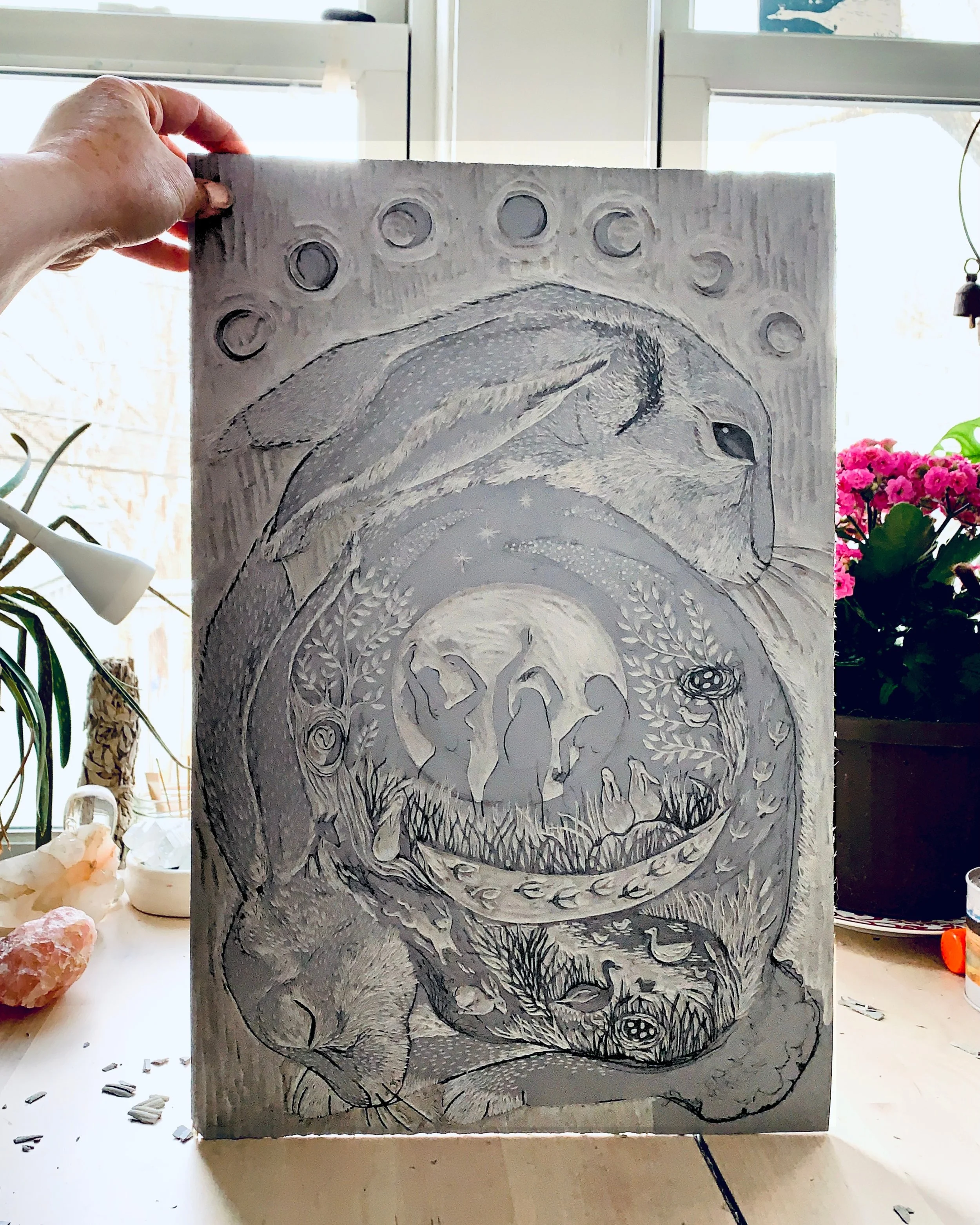 Hares Moon & Women Carving 2.jpg