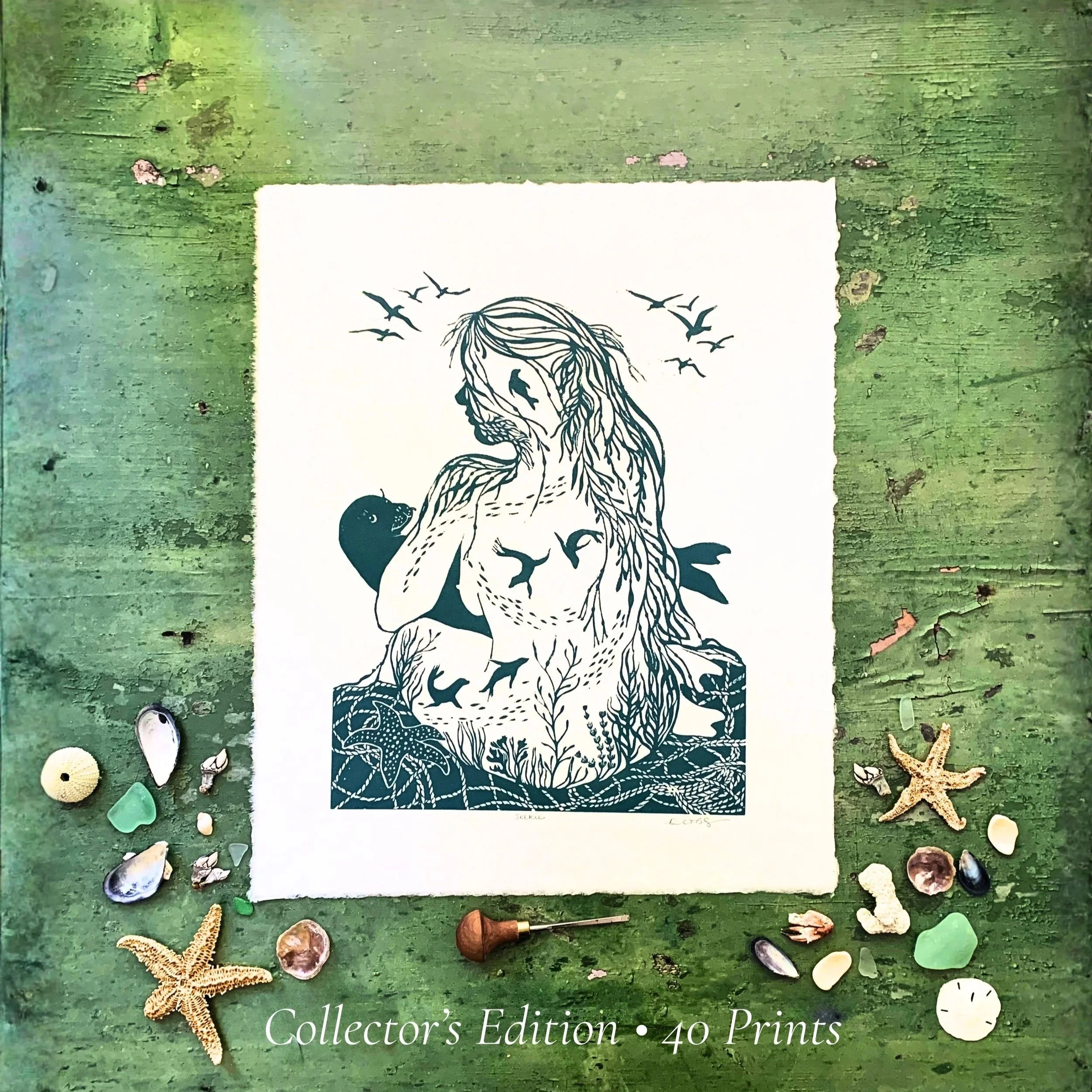 Selkie (Limited Edition Linocut)
