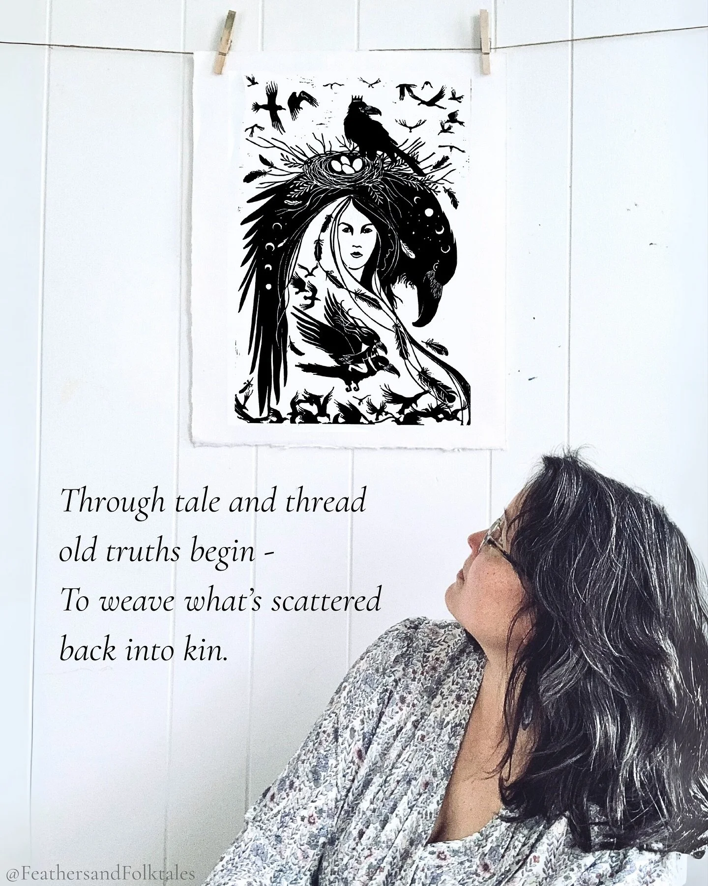 There is a place where you can see the winged daughters of the north, south, east and west circling the same sky. . . bound by black feathers and winds that know no borders . . .
It is the gathering place of wild sisters. . . where the dark cave of