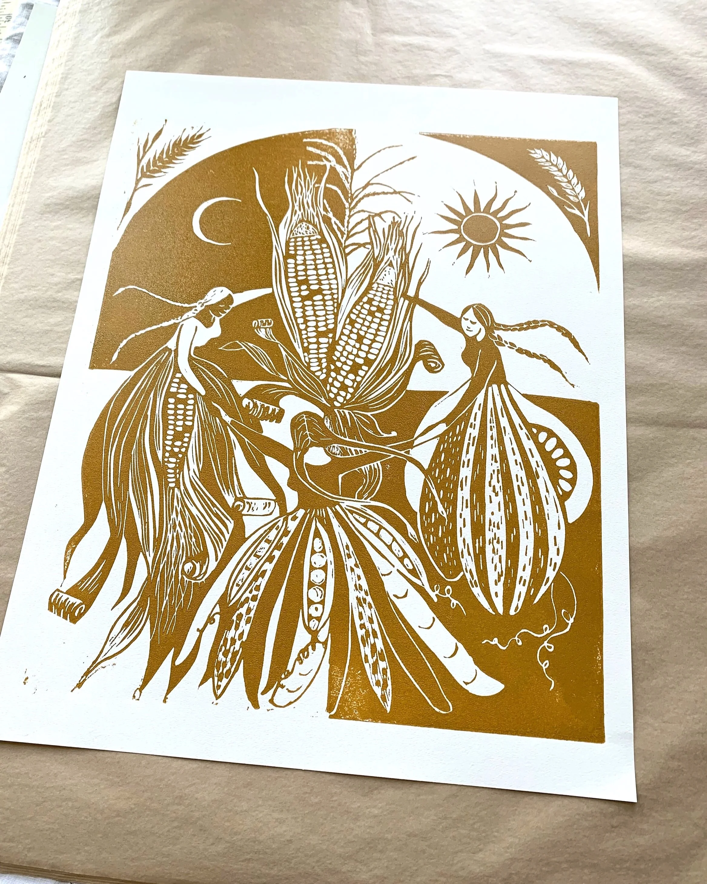 Corn Beans Squash | Ecofeminist Nature Spiritual Wall Art