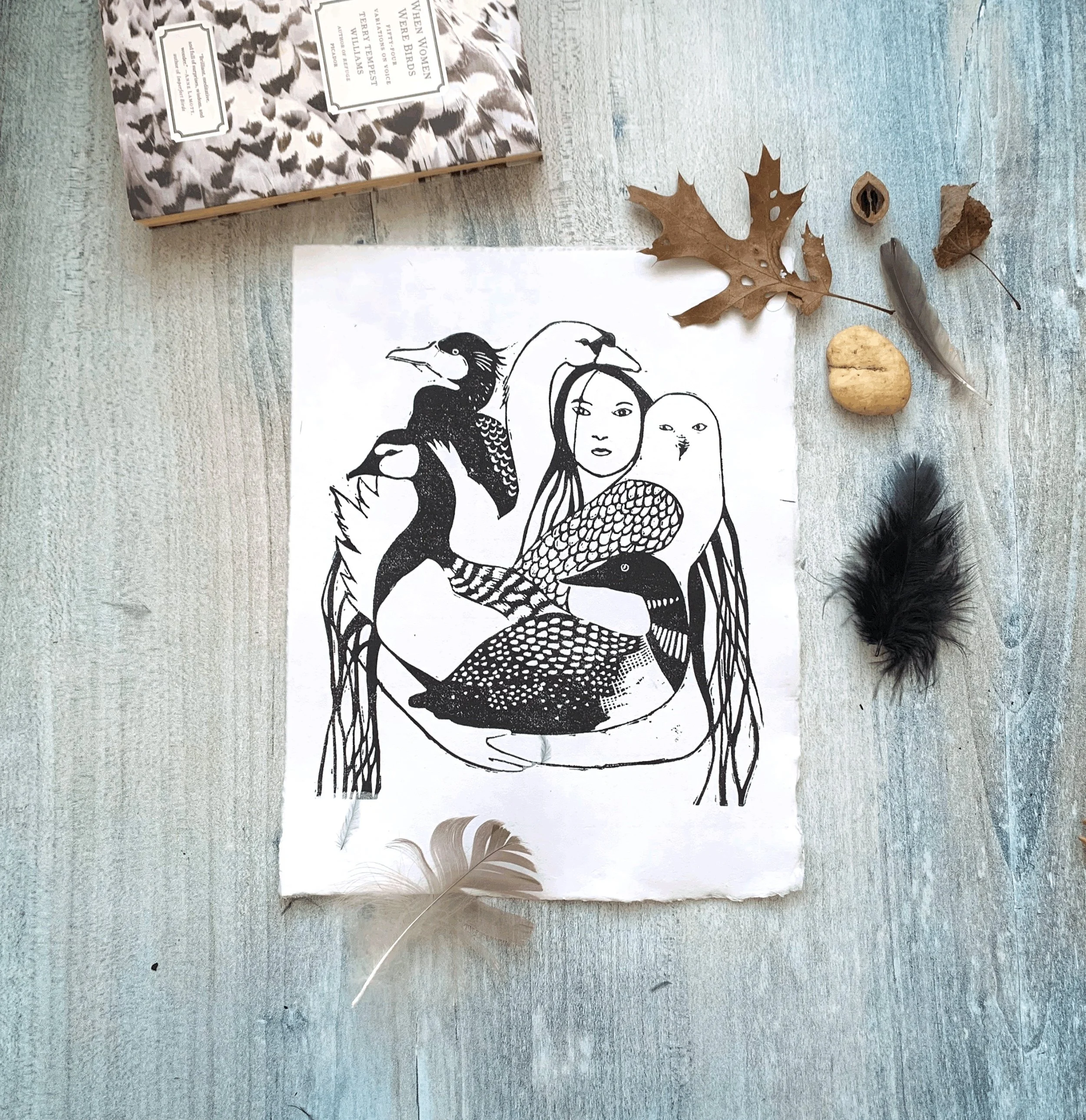 Bird Woman 8" x 9"