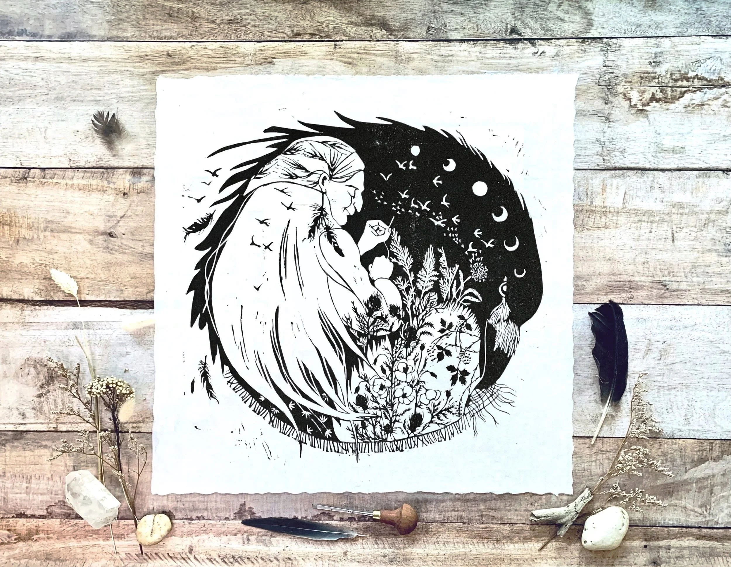 The Weaver of the World 16" x 16"