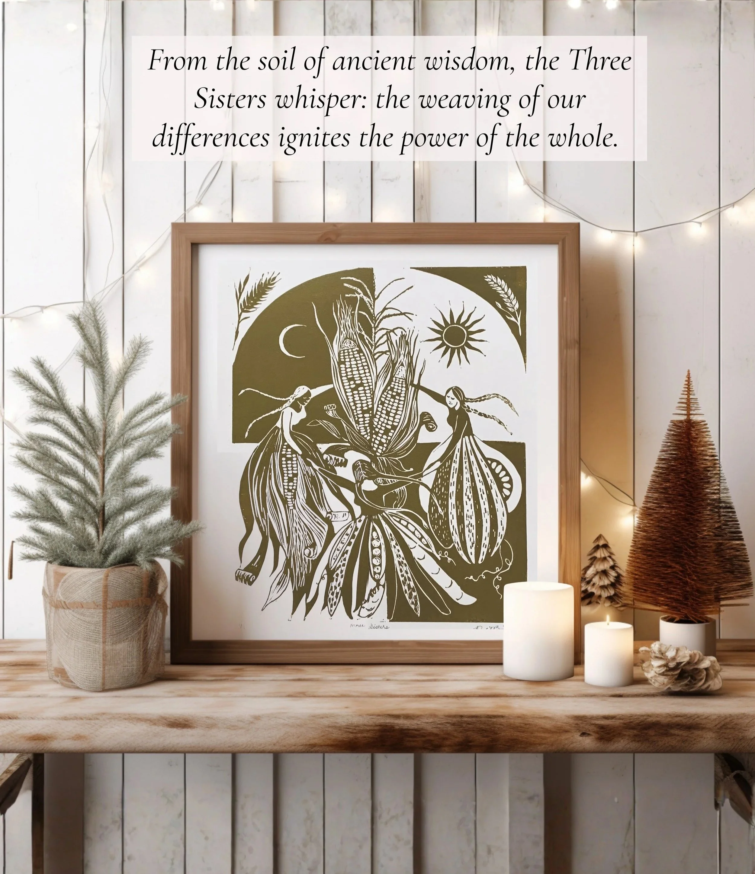 Three Sisters Sacred Feminine Folk Art