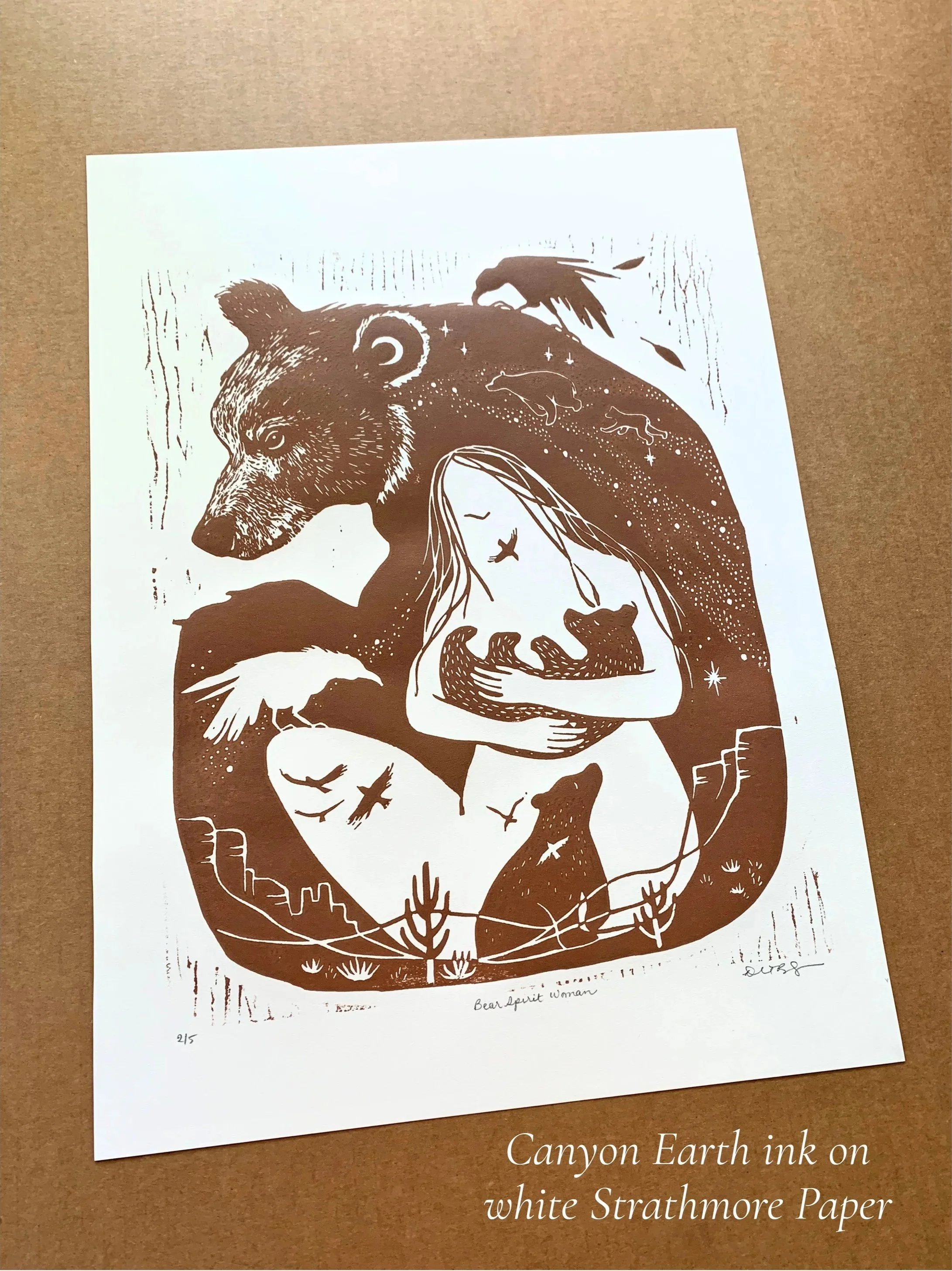 Bear+Spirit+Woman+Canyon+Earth+Ink+on+Strathmore.jpg