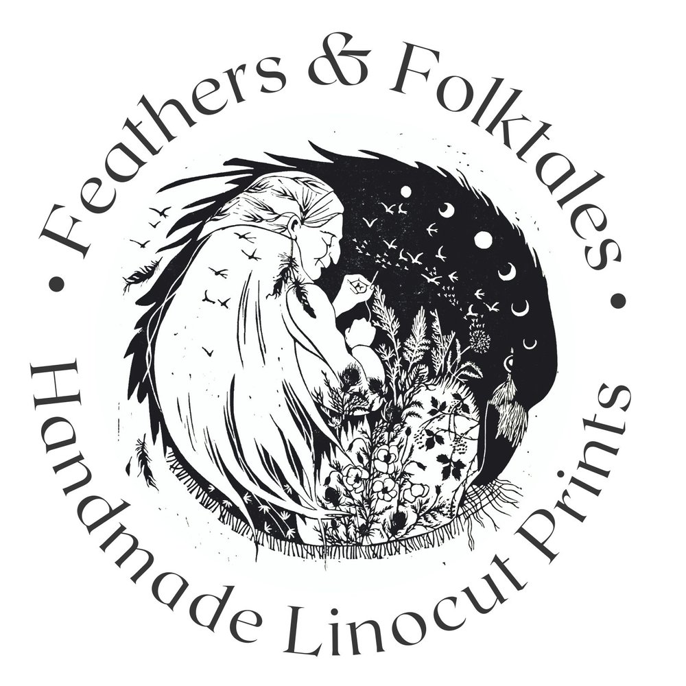 Handcrafted Folktale Linocuts