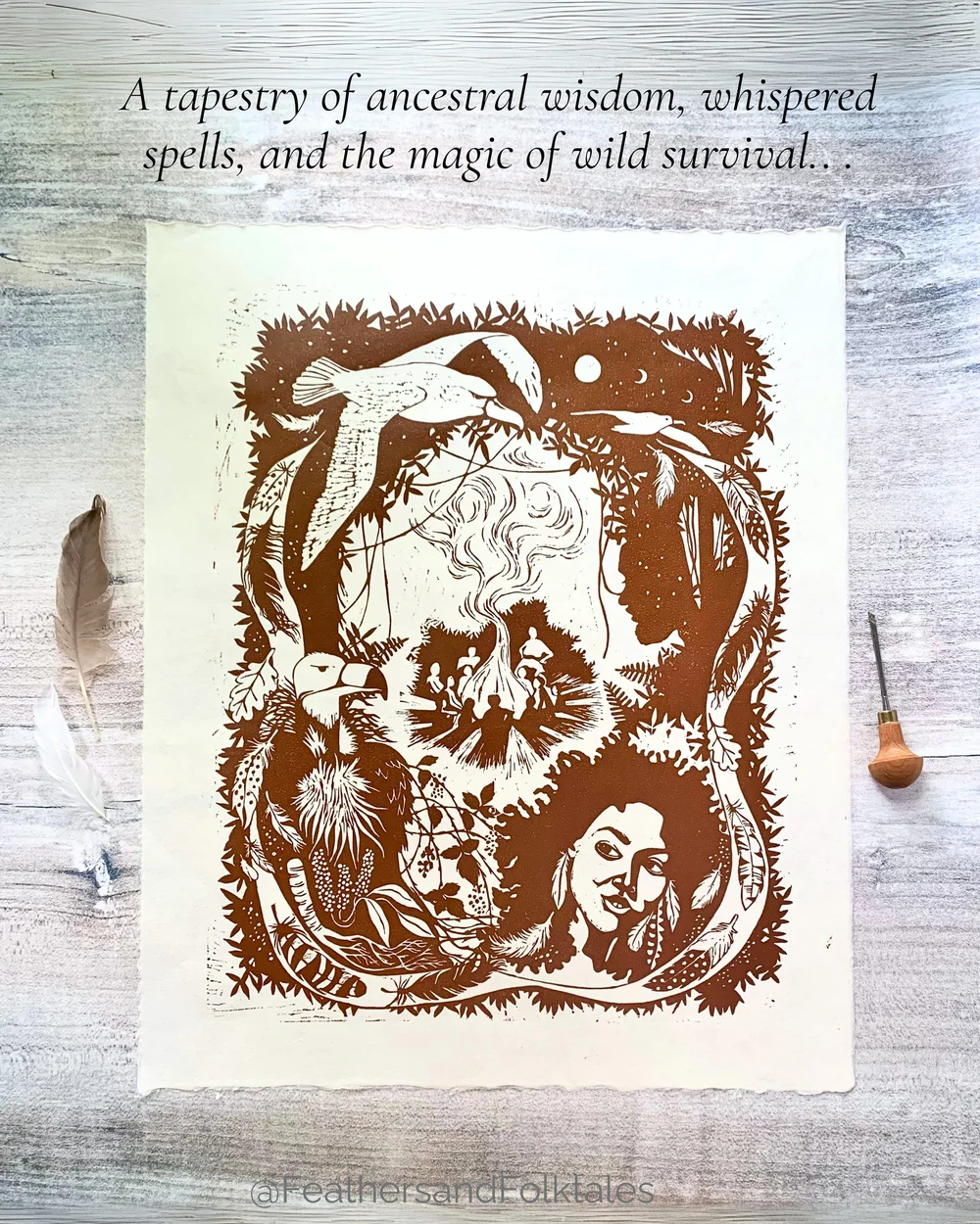 Pretty Pearl Folklore Art Print | African American Myth, Birds
