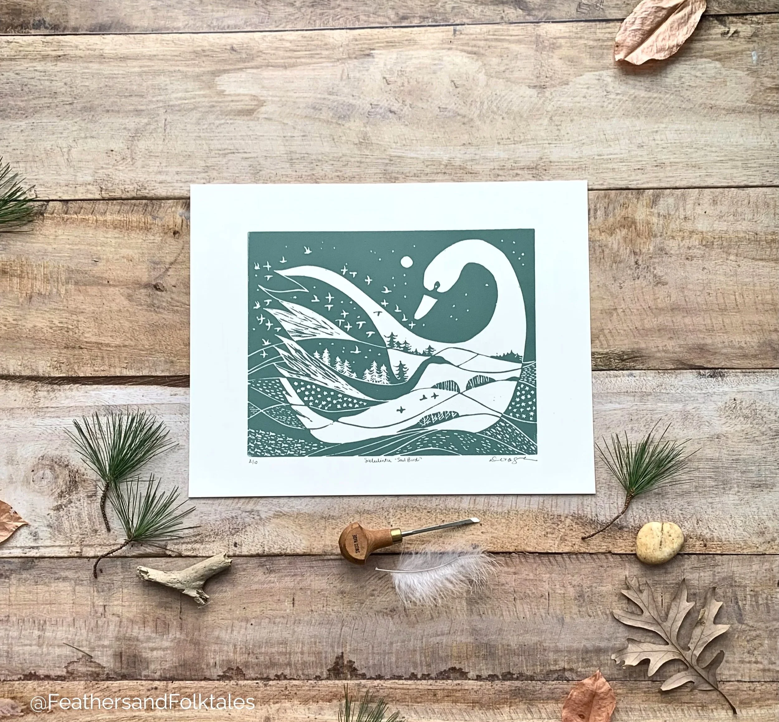 Sielulintu Soul Bird 8" x 10"