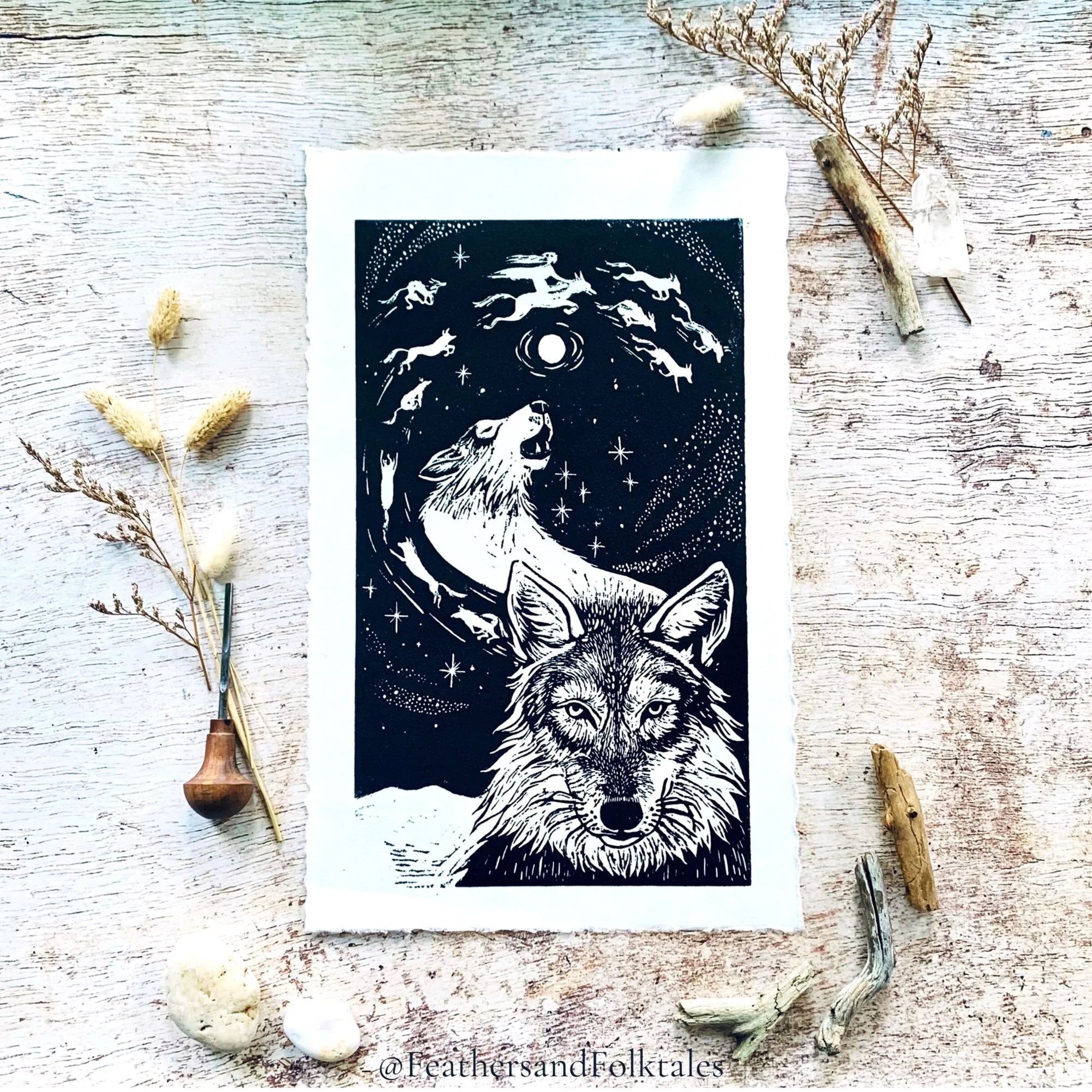 Wolf Totem 8.5" x 14.5"