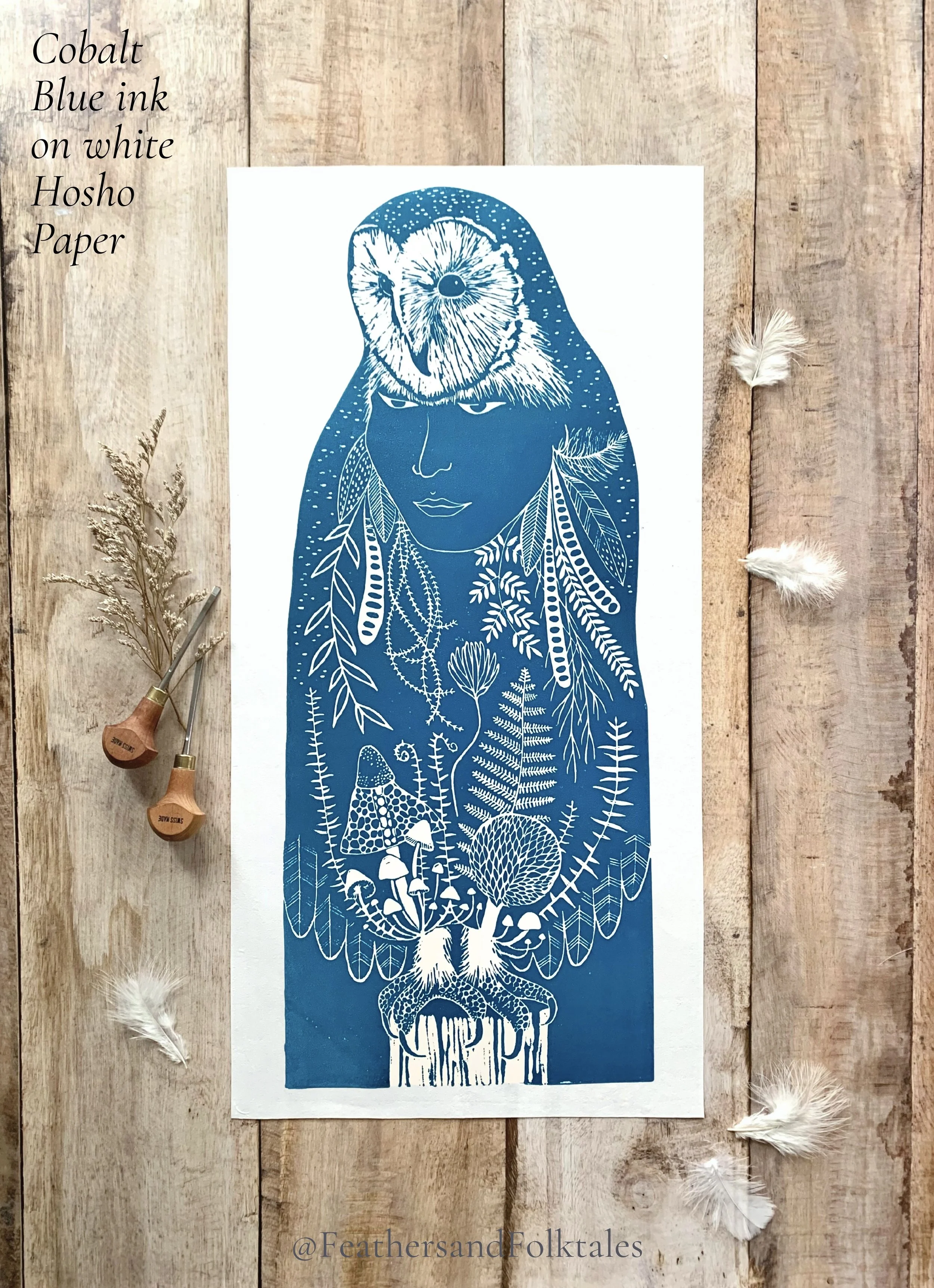 sacred feminine protector image and handmade print