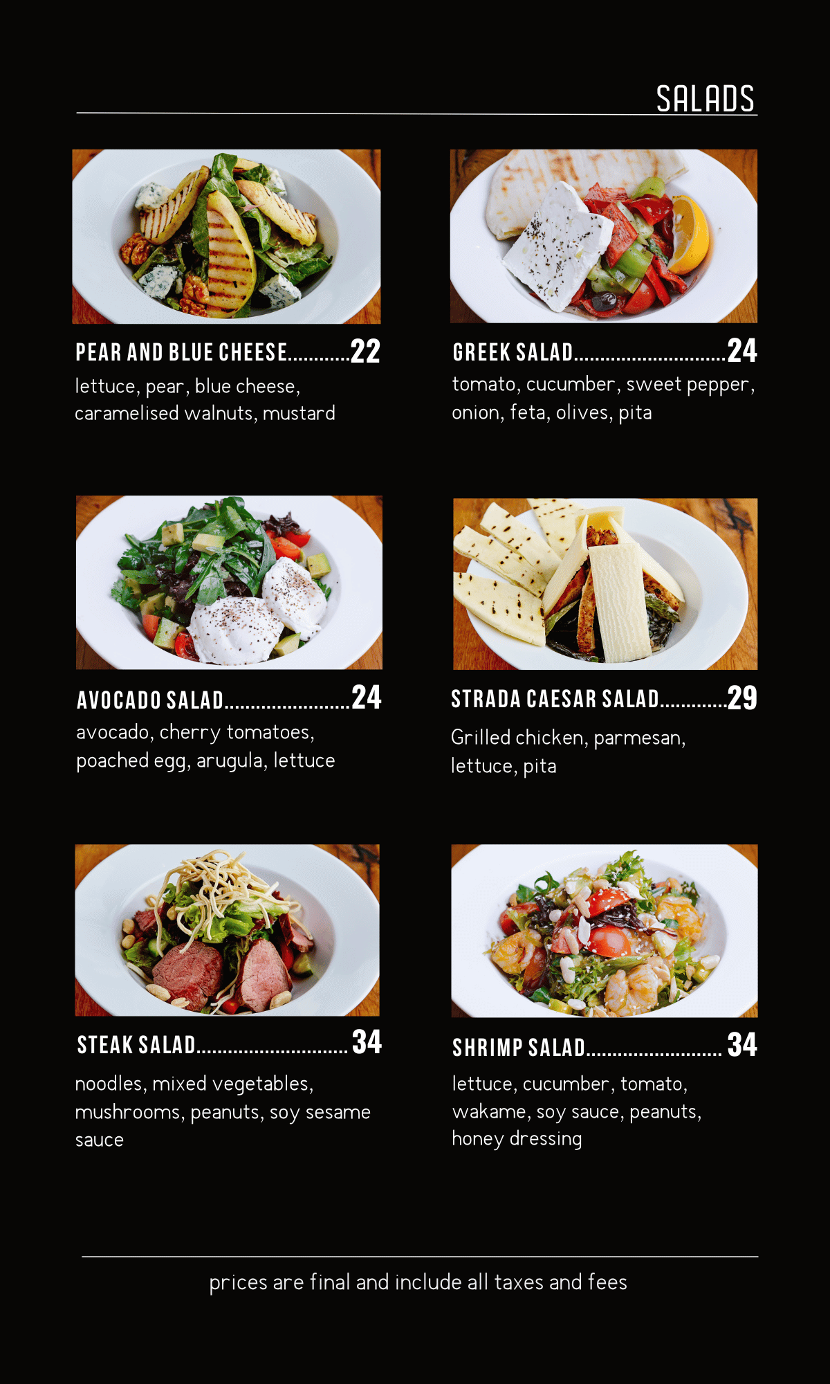 Strada Menu — Strada