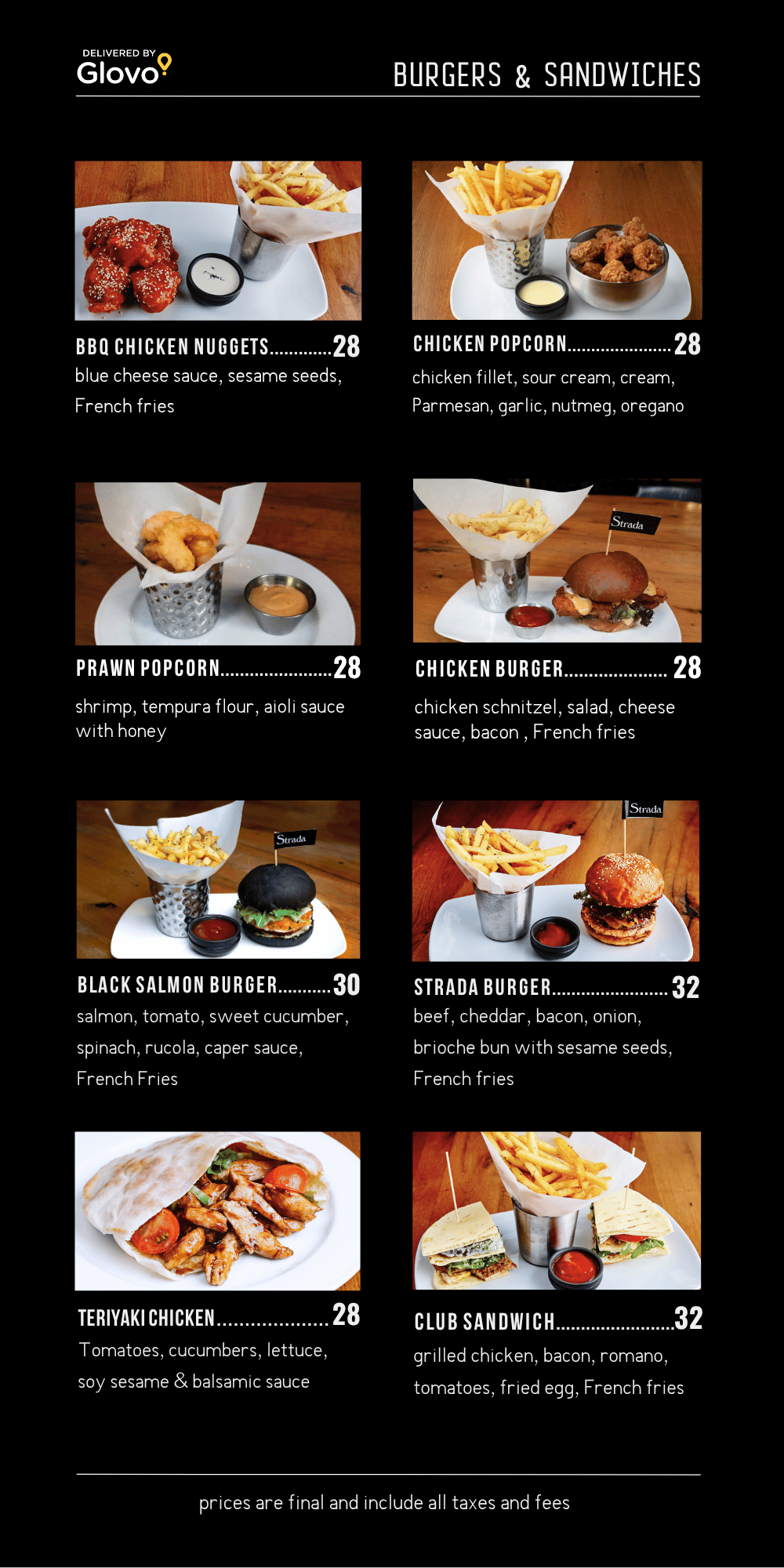 Strada West Menu Strada Menu β Strada