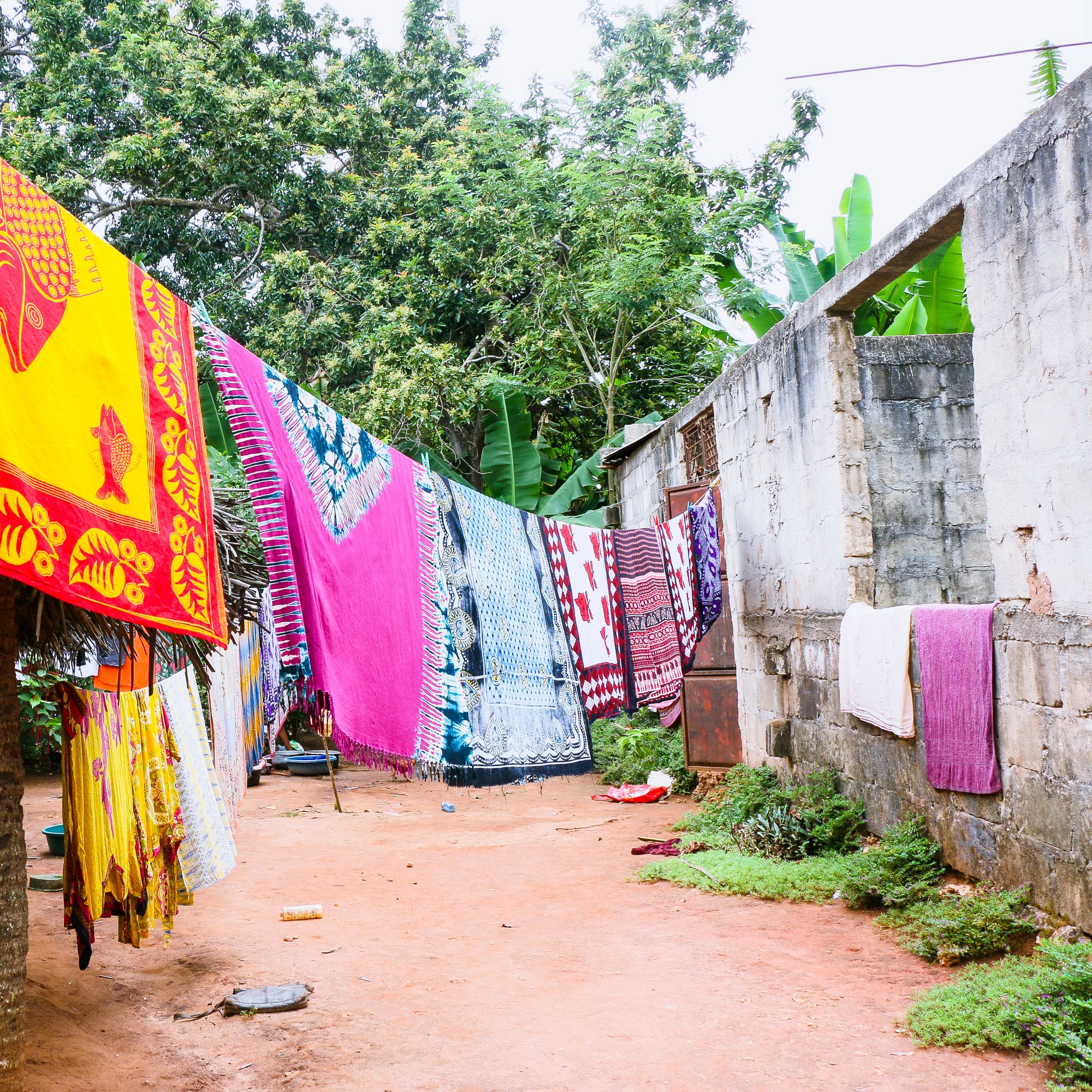 Colourful washing Spice Tour Zanzibar