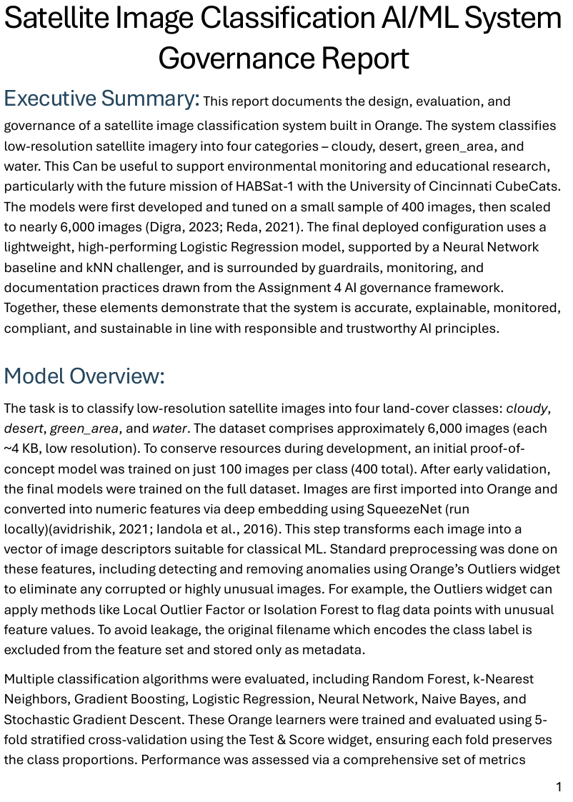 Description of Satellite Imagery Model