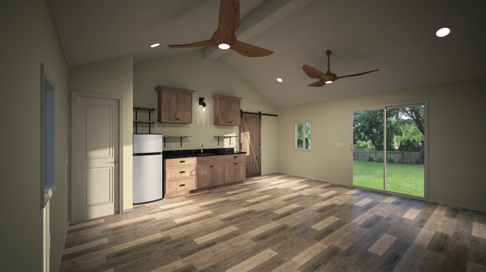 This is 3D rendering of proposed design of the multi-functional family space.