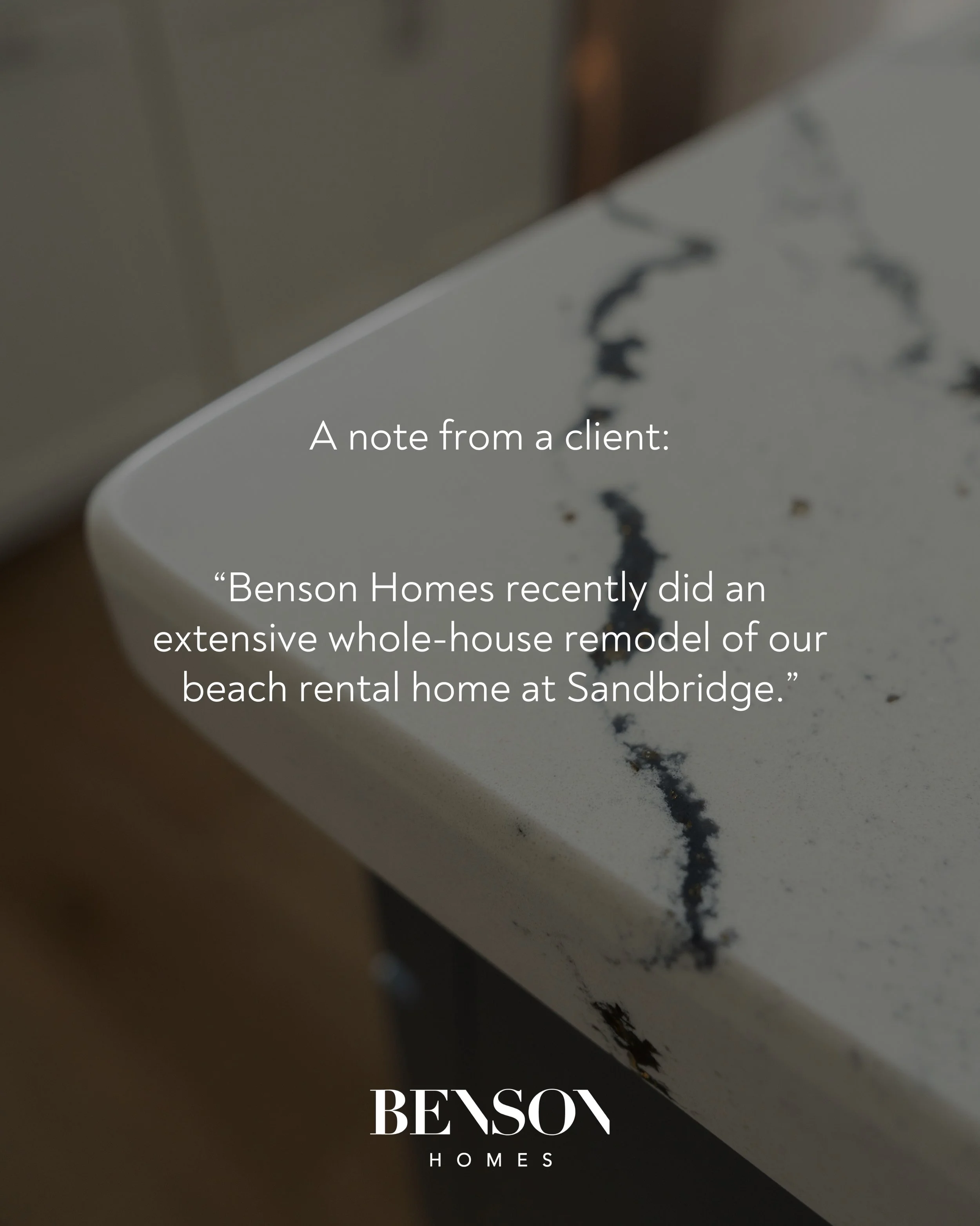 A note from a client 🤍

At Benson Homes, we create beautiful, functional spaces that support your life. If you&rsquo;re looking for a team you can trust, let&rsquo;s talk.

#757interiordesign #sandbridgehouseremodel #virginiabeachremodel #757home #d